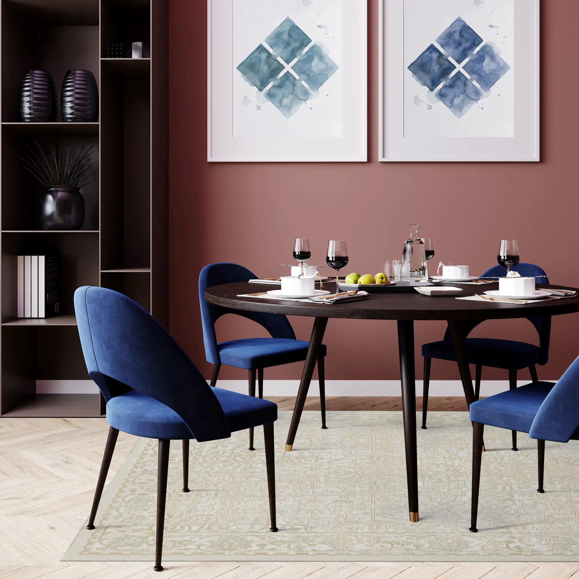Alabaster Scroll Beige Rug