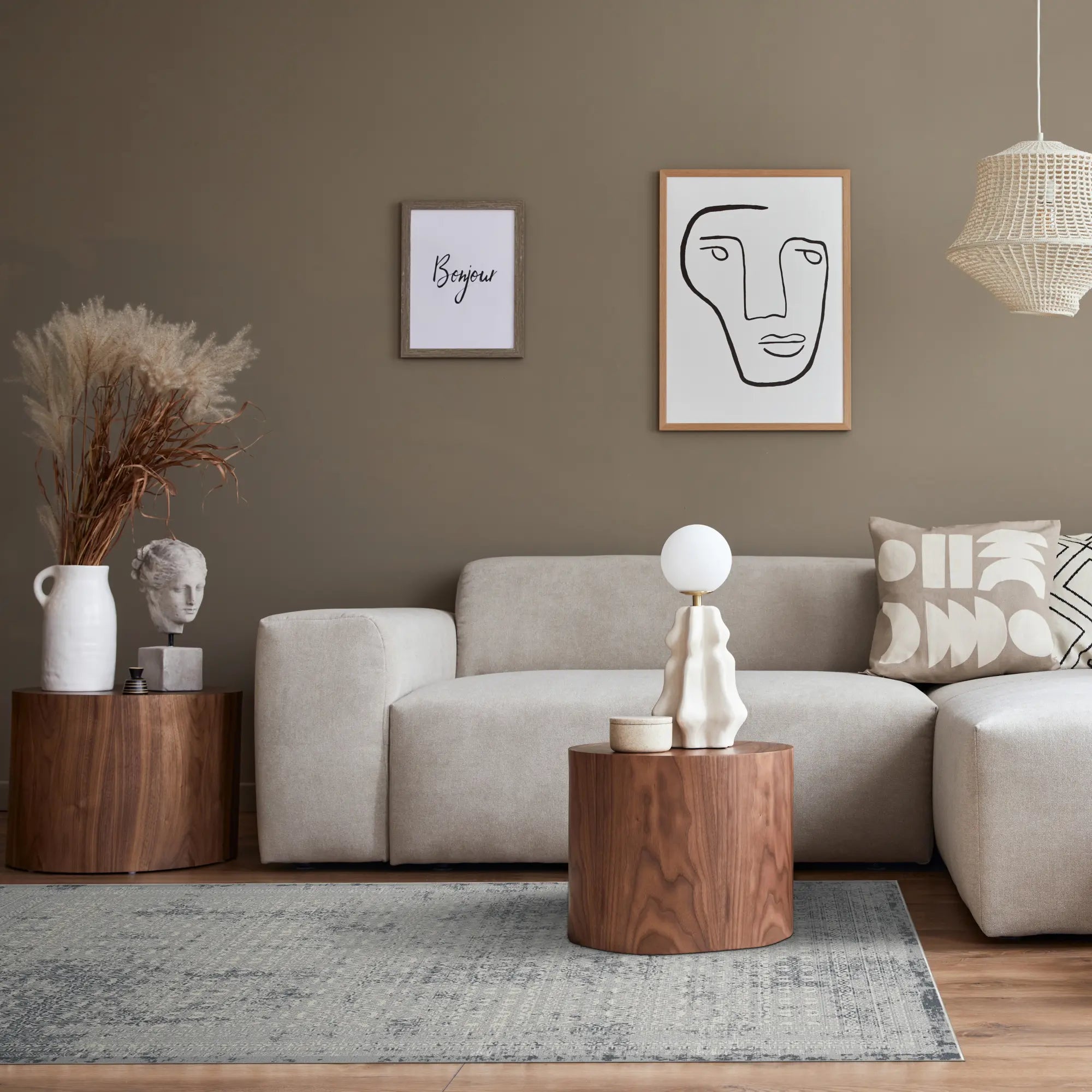 Obsidian Lattice Gray Rug