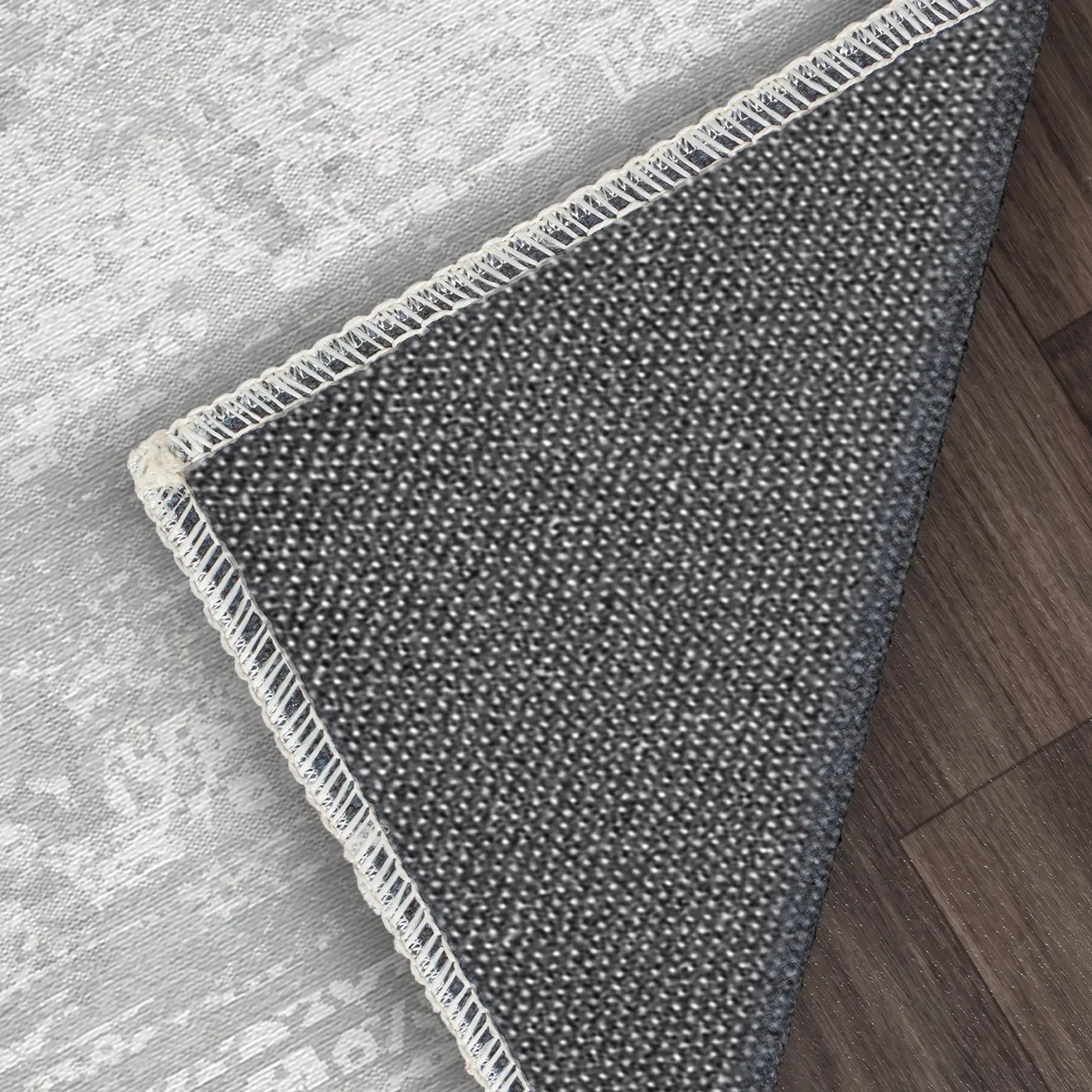 Lunar Ash Eroded Gray Rug
