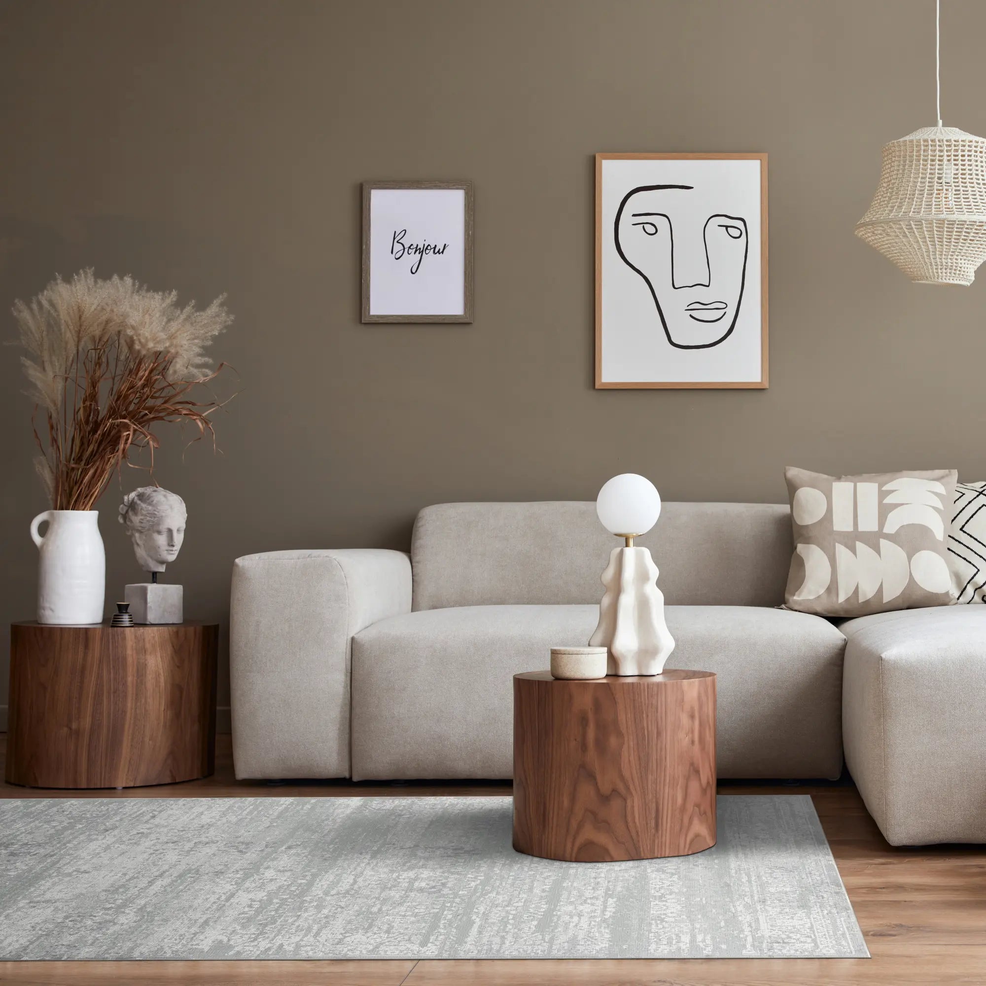 Lunar Ash Eroded Gray Rug