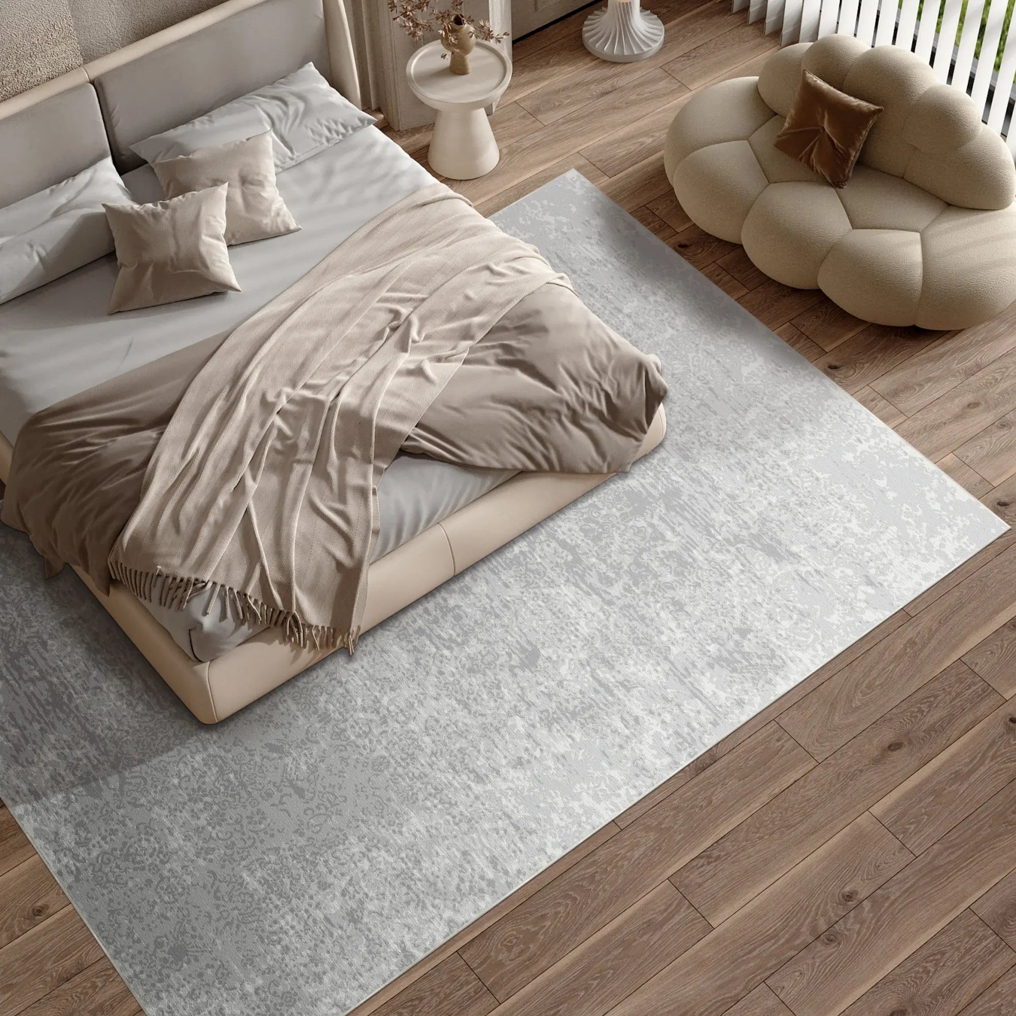 Stratos Veil Washable Gray Rug