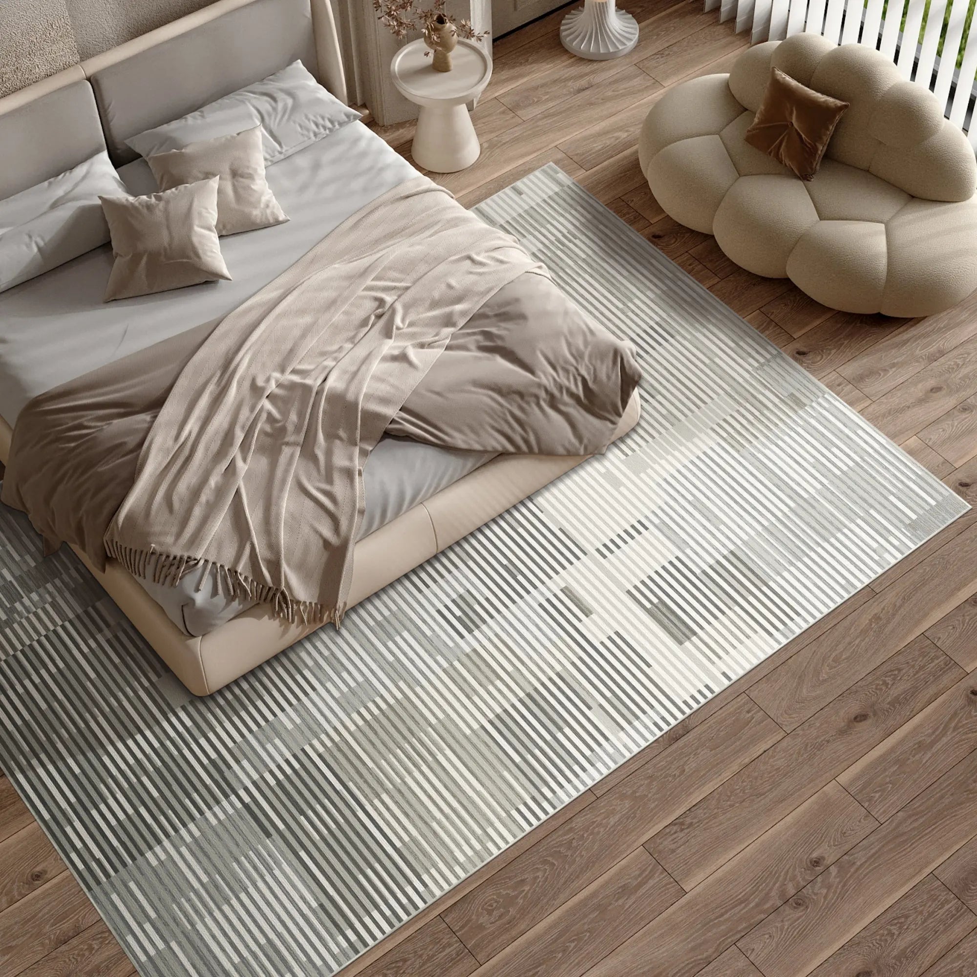 Binary Cipher Linear Gray Rug