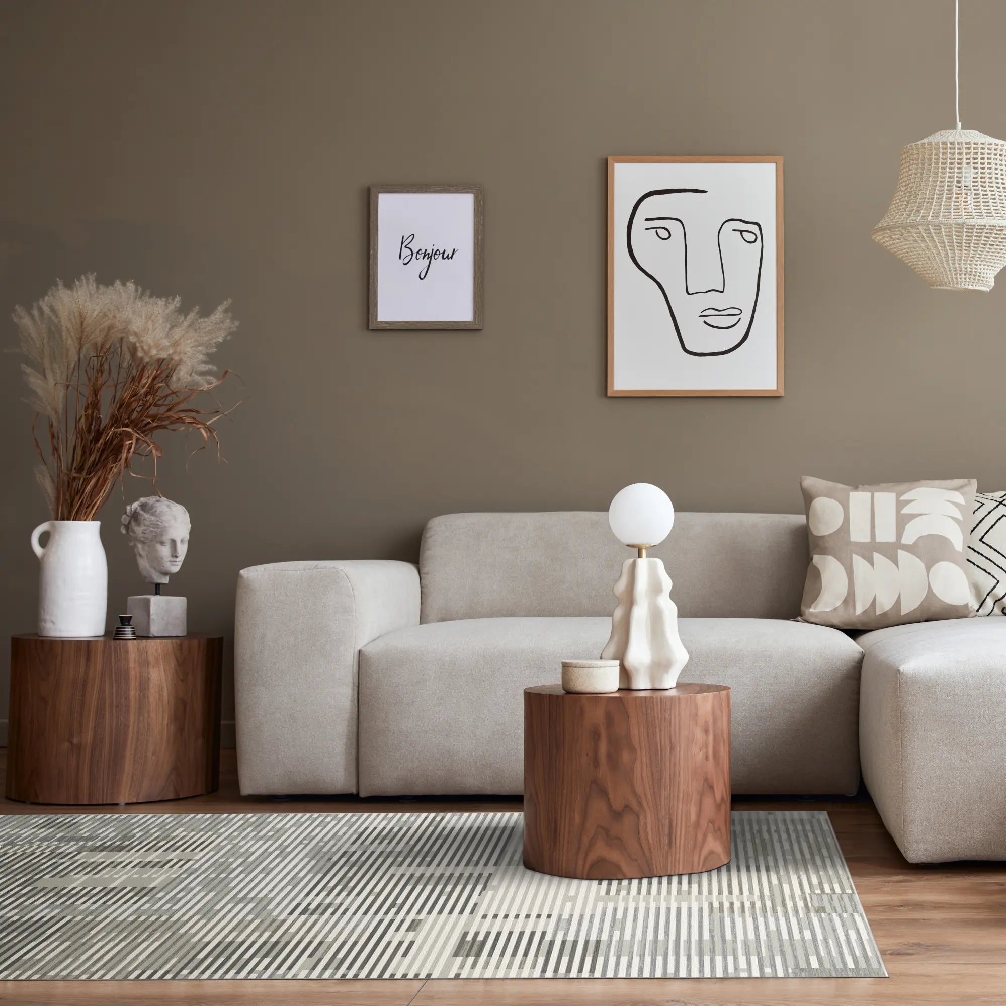 Binary Cipher Linear Gray Rug