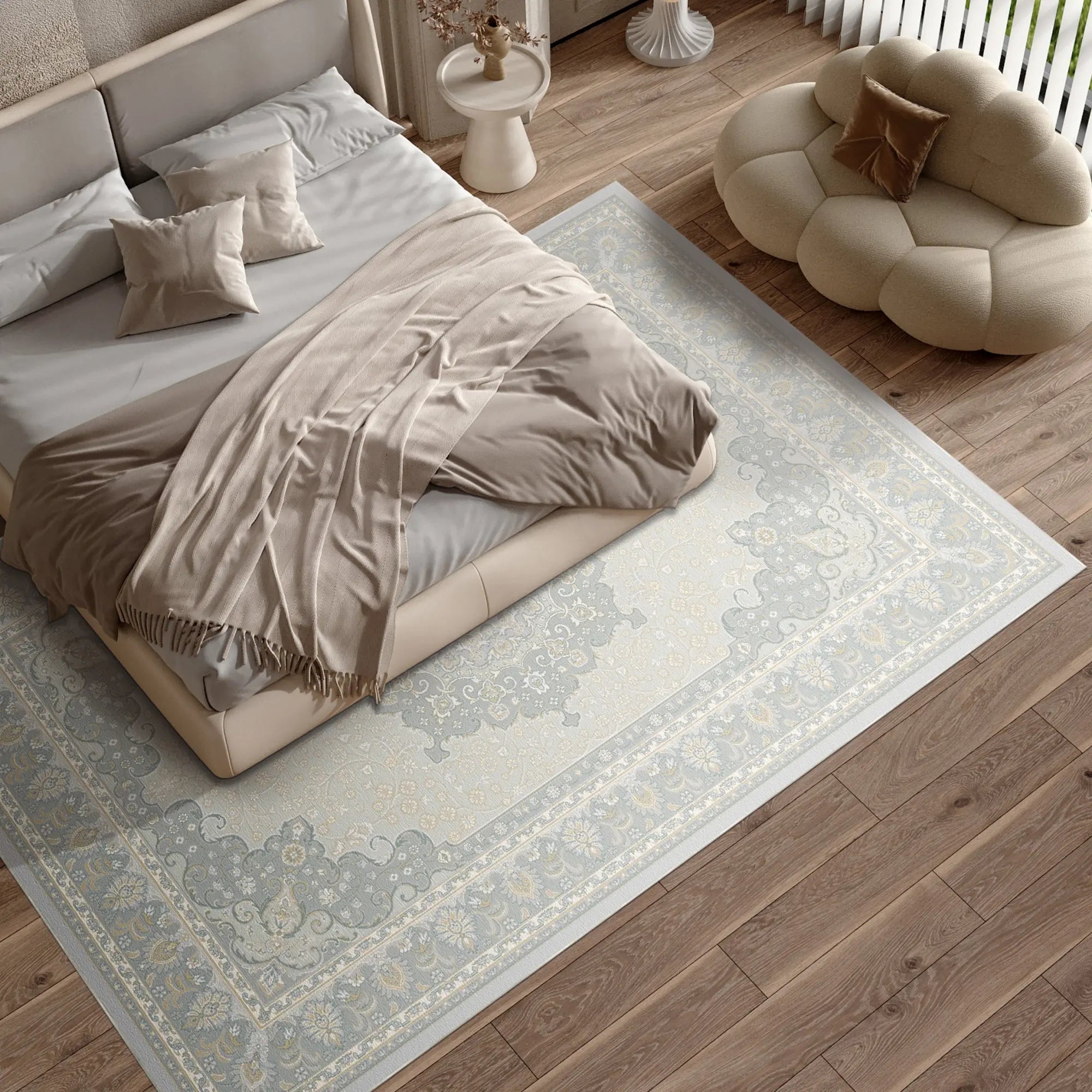 Heirloom Light Blue Medallion Rug