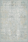 Cerulean Relic Washable Teal Rug Slate Gray