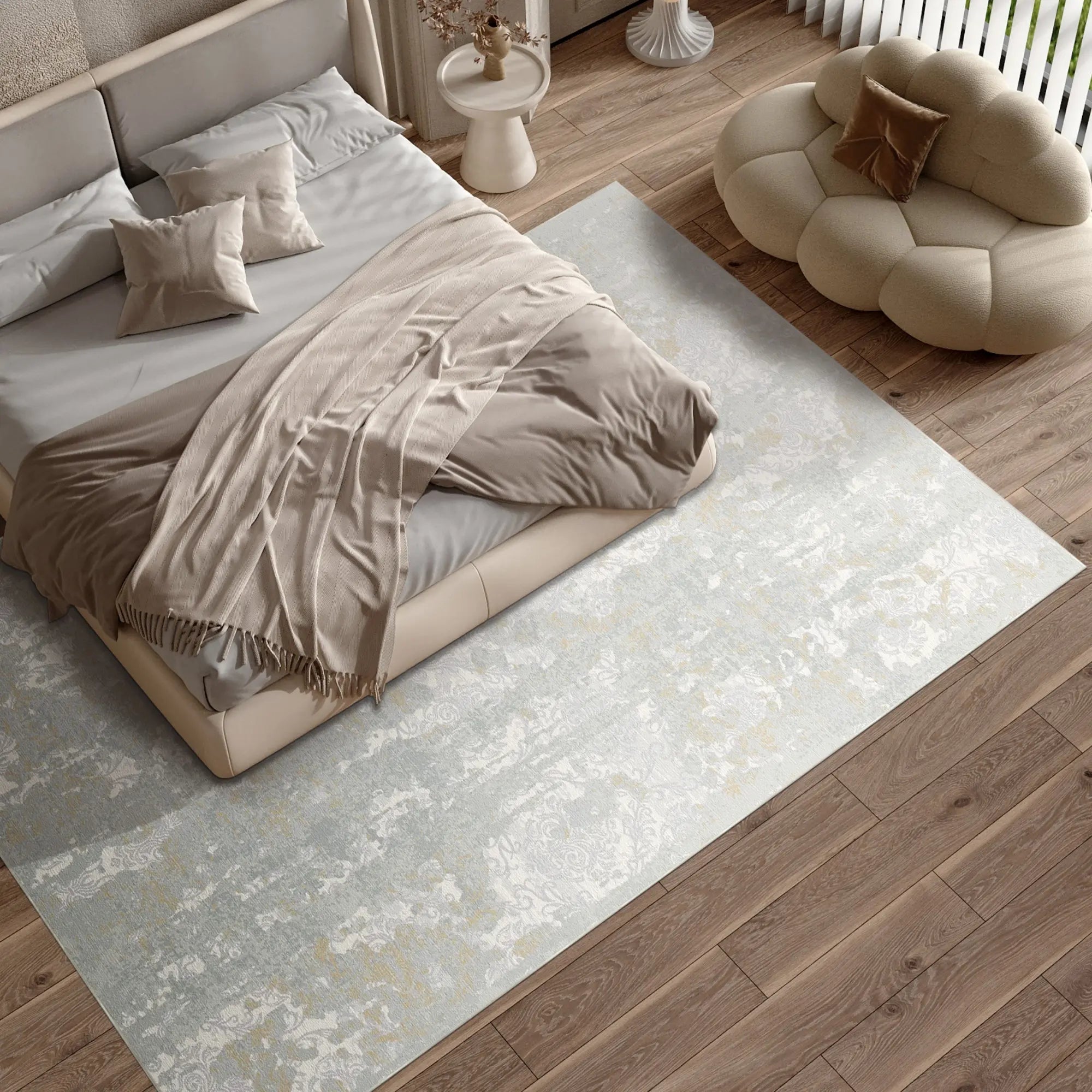 Antiquity Column Washable Ivory Rug