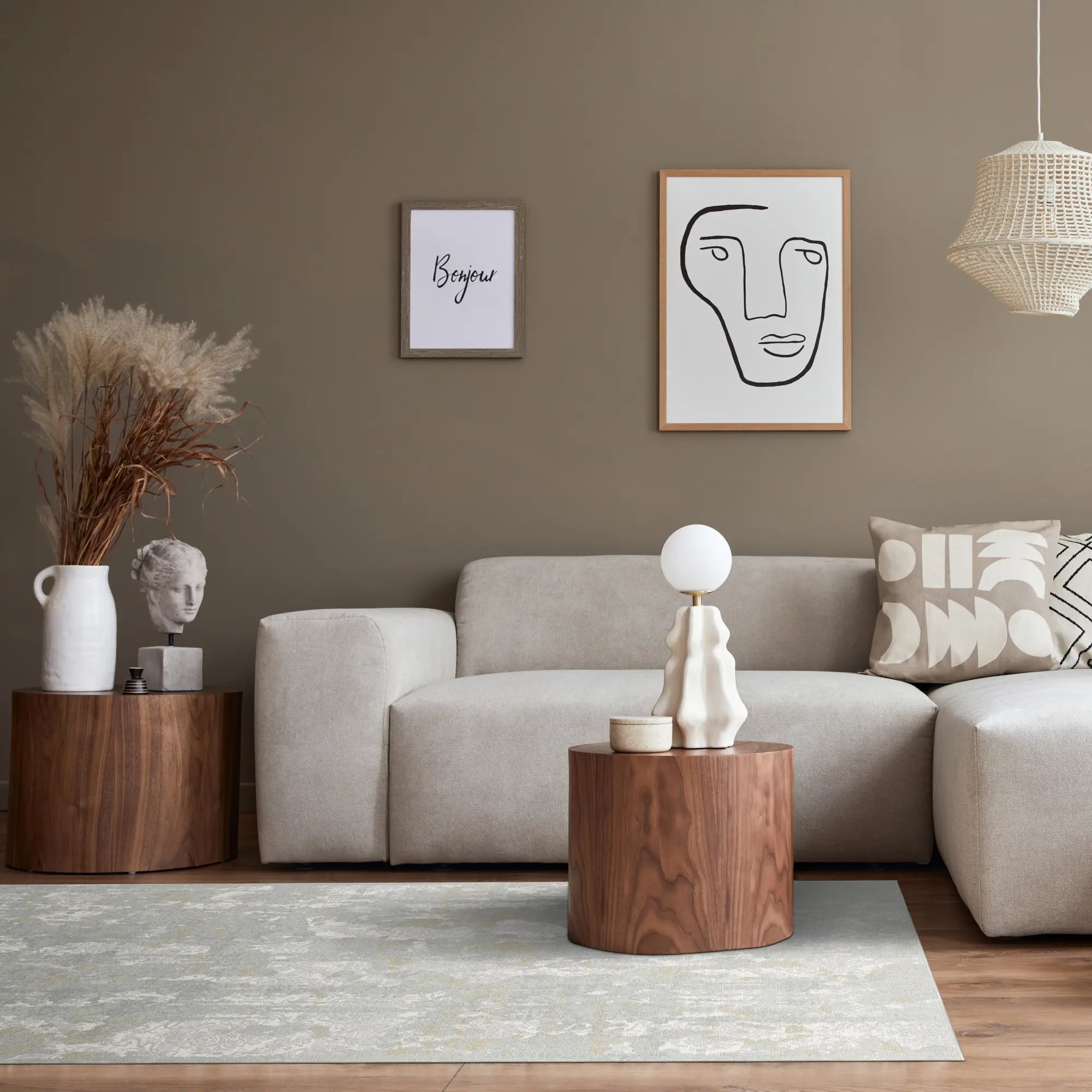 Antiquity Column Washable Ivory Rug