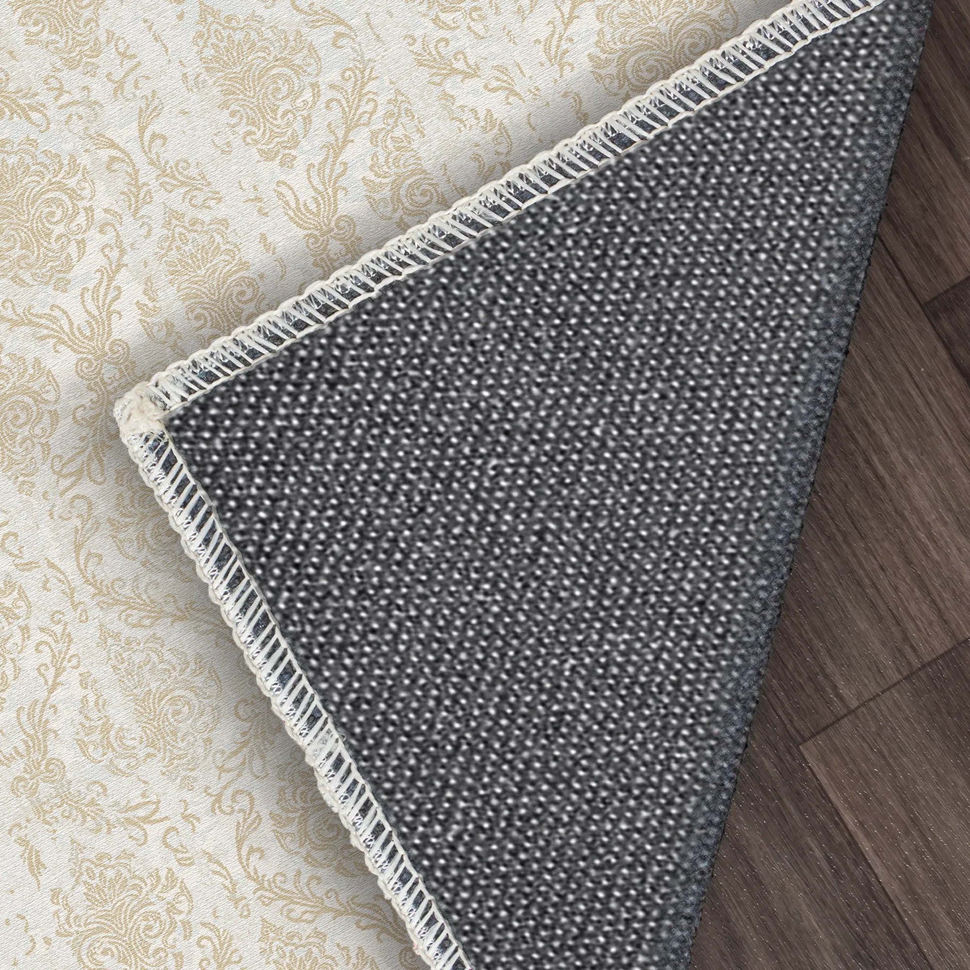 Sandswept Column Washable Beige Rug
