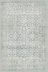 Veridian Grove Distressed Teal Rug Slate Gray