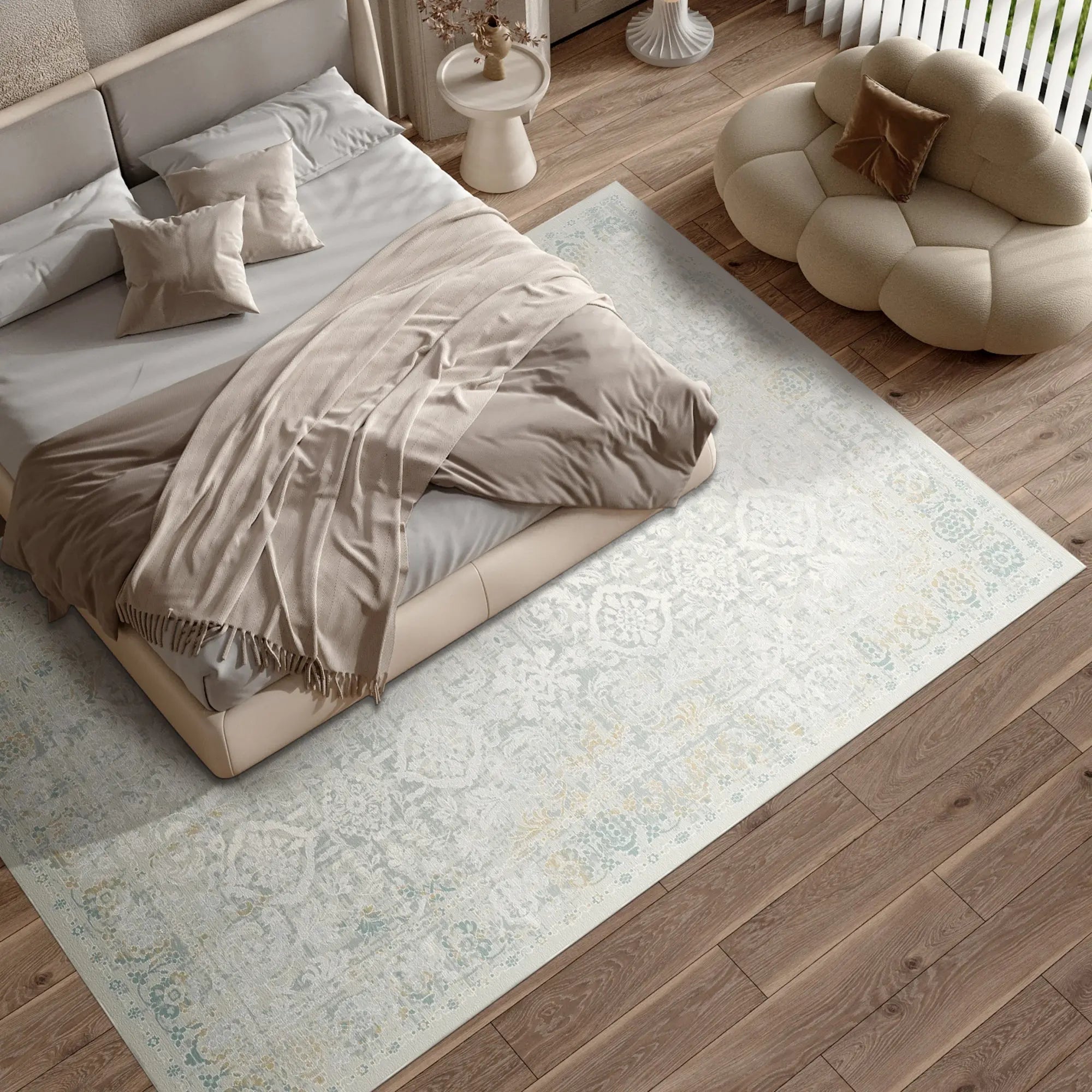 Linen Grove Distressed Ivory Rug