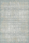Elysian Manor Distressed Teal Rug Light Blue