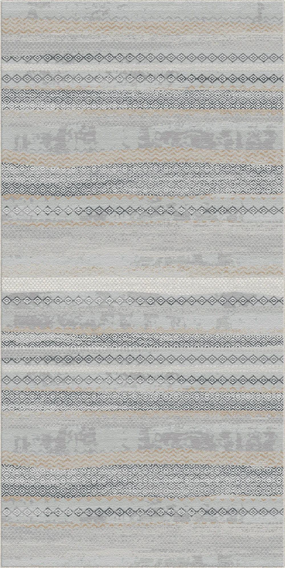 Nomad Horizon Tribal Gray Rug