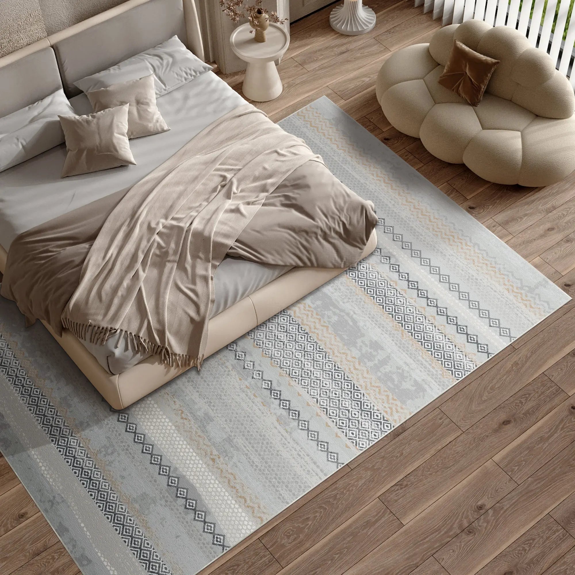 Nomad Horizon Tribal Gray Rug