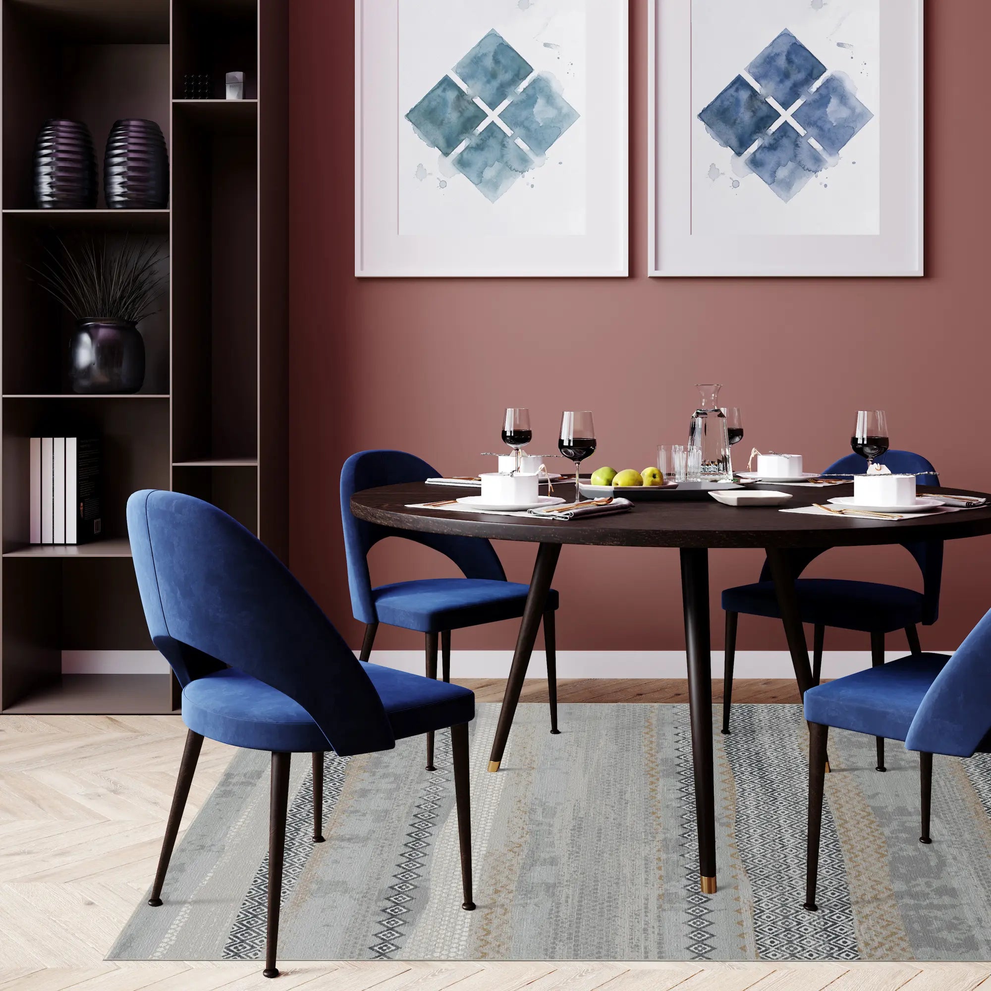 Nomad Horizon Tribal Gray Rug