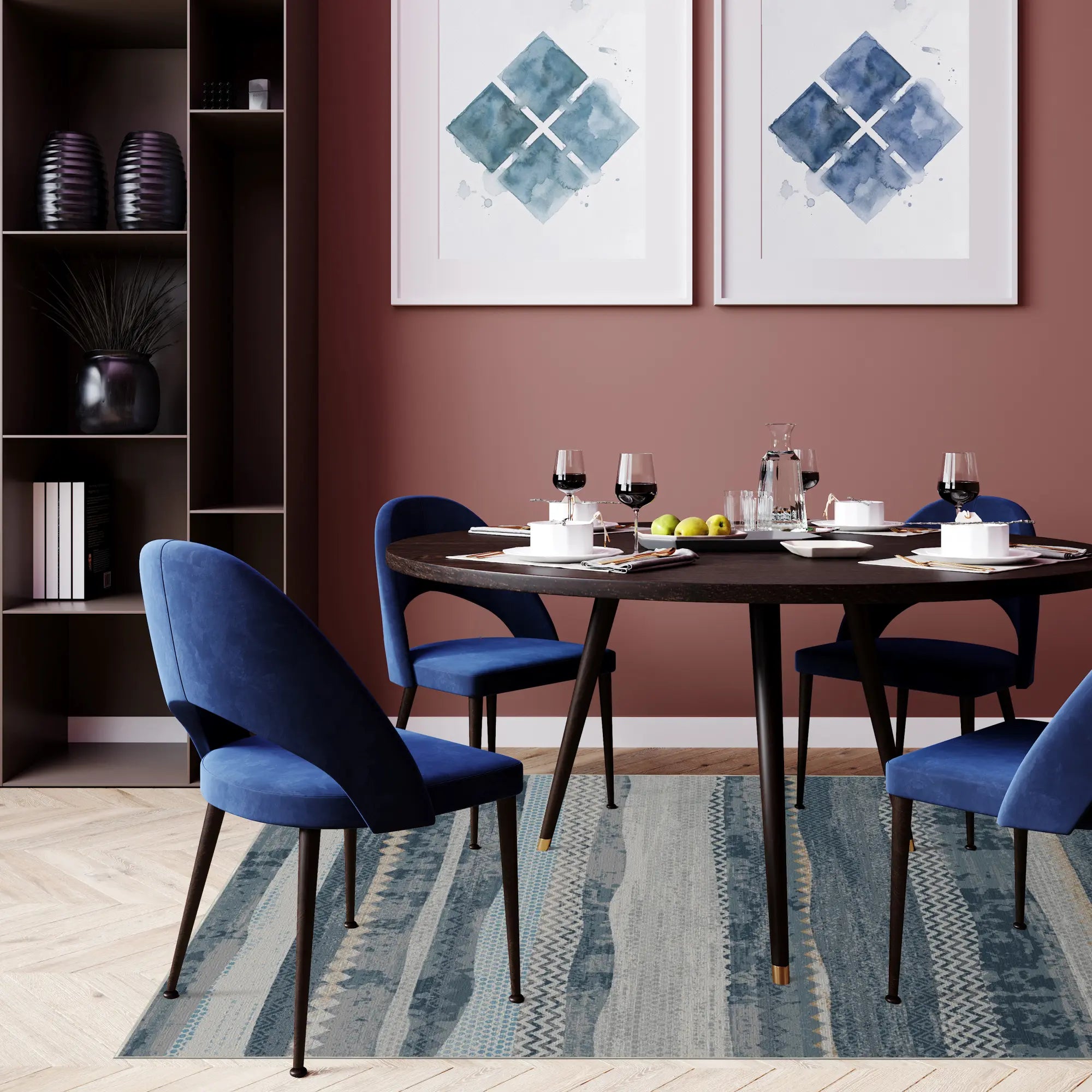 Indigo Nomad Horizon Tribal Rug
