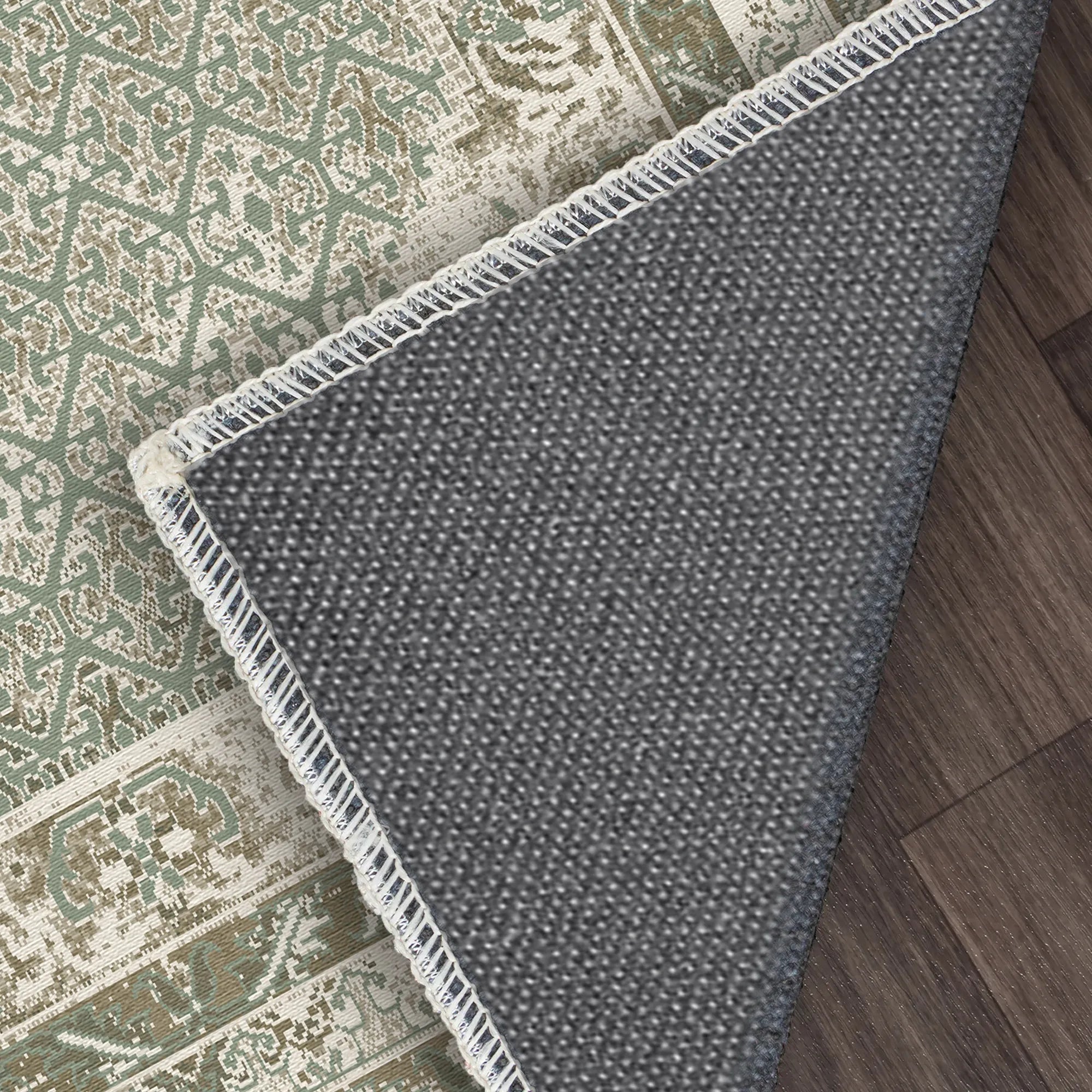 Vintage Green Medallion Rug