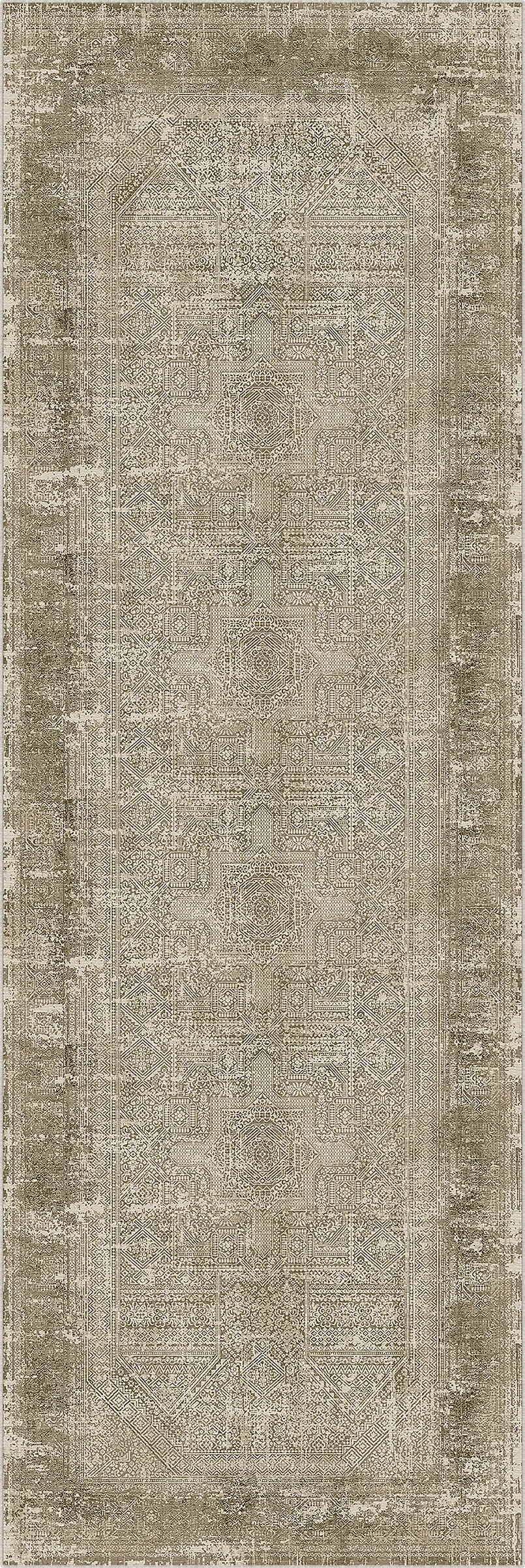 Textured rug with a neutral color palette