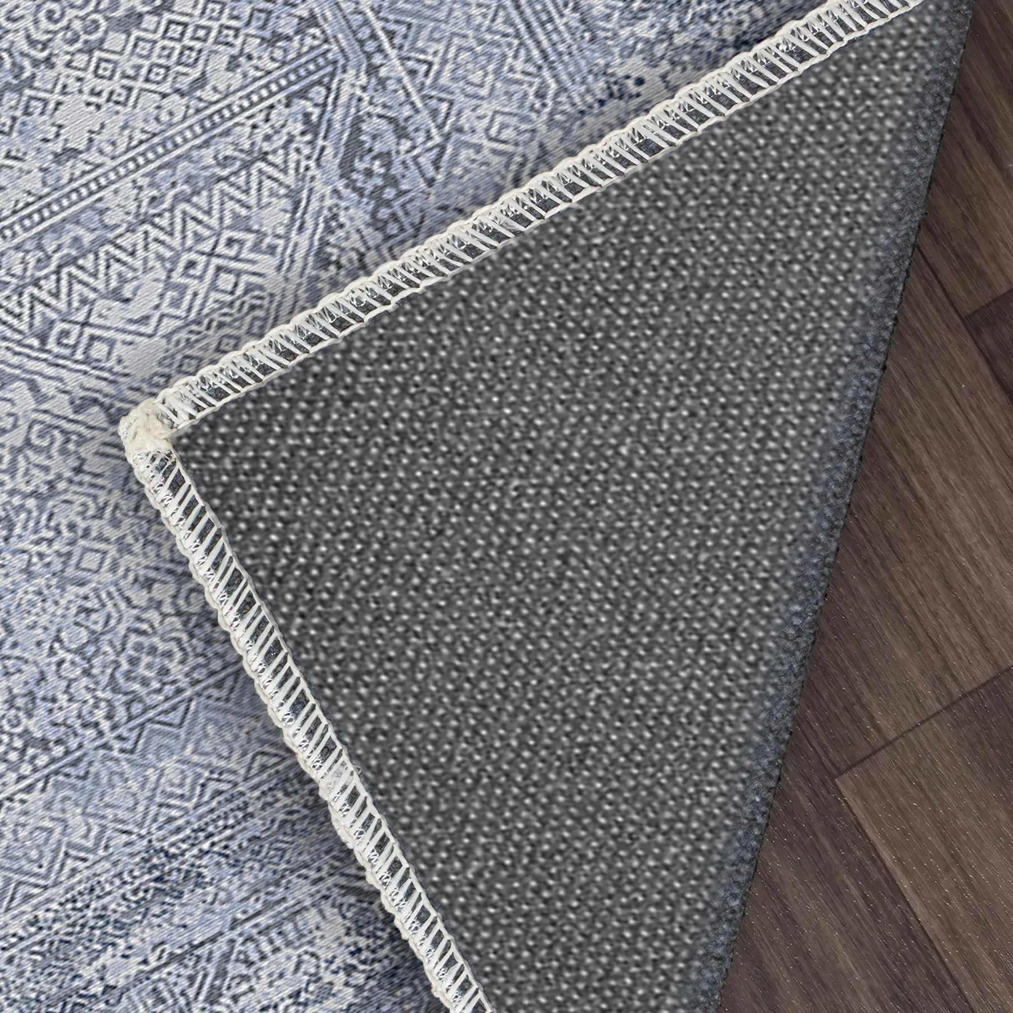 Slate Blue Cipher Relic Rug