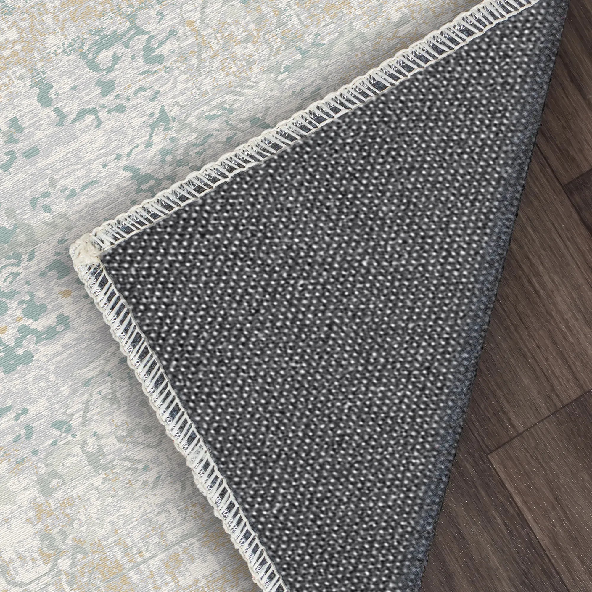 Patina Teal Gold Beige Rug