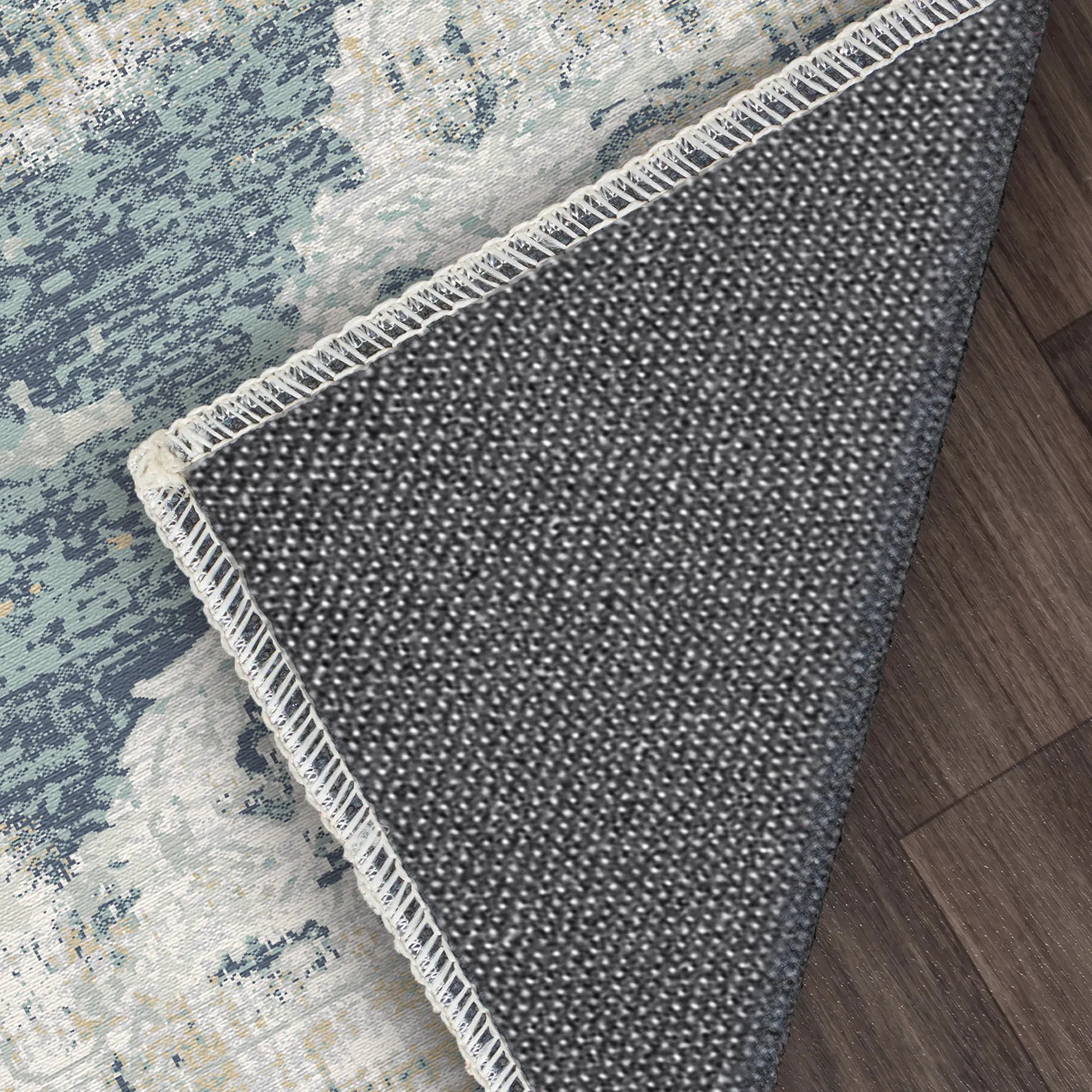 Patina Navy Teal Beige Rug