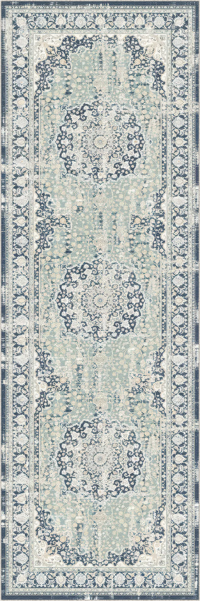 Vintage Navy Sage Rug