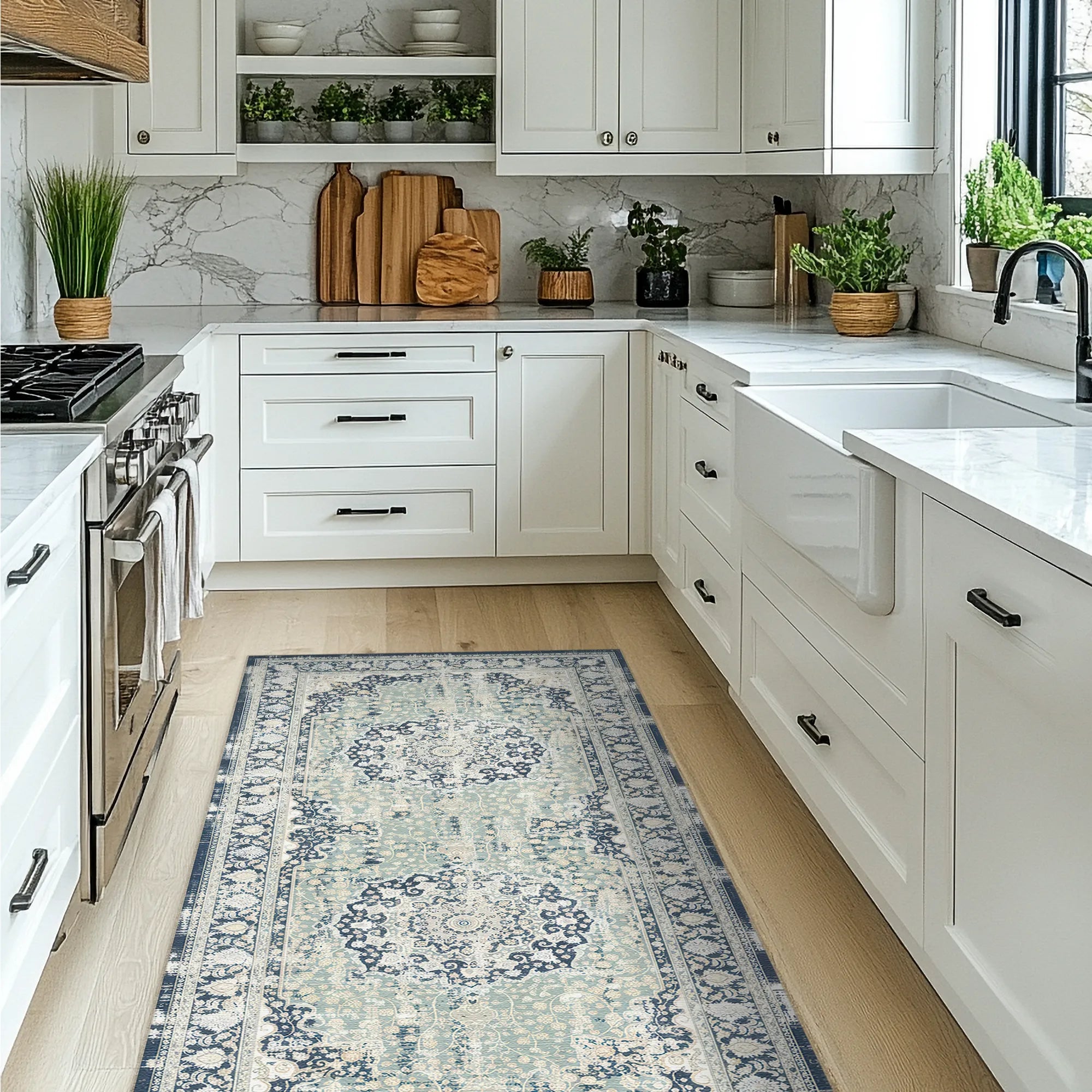 Vintage Navy Sage Rug