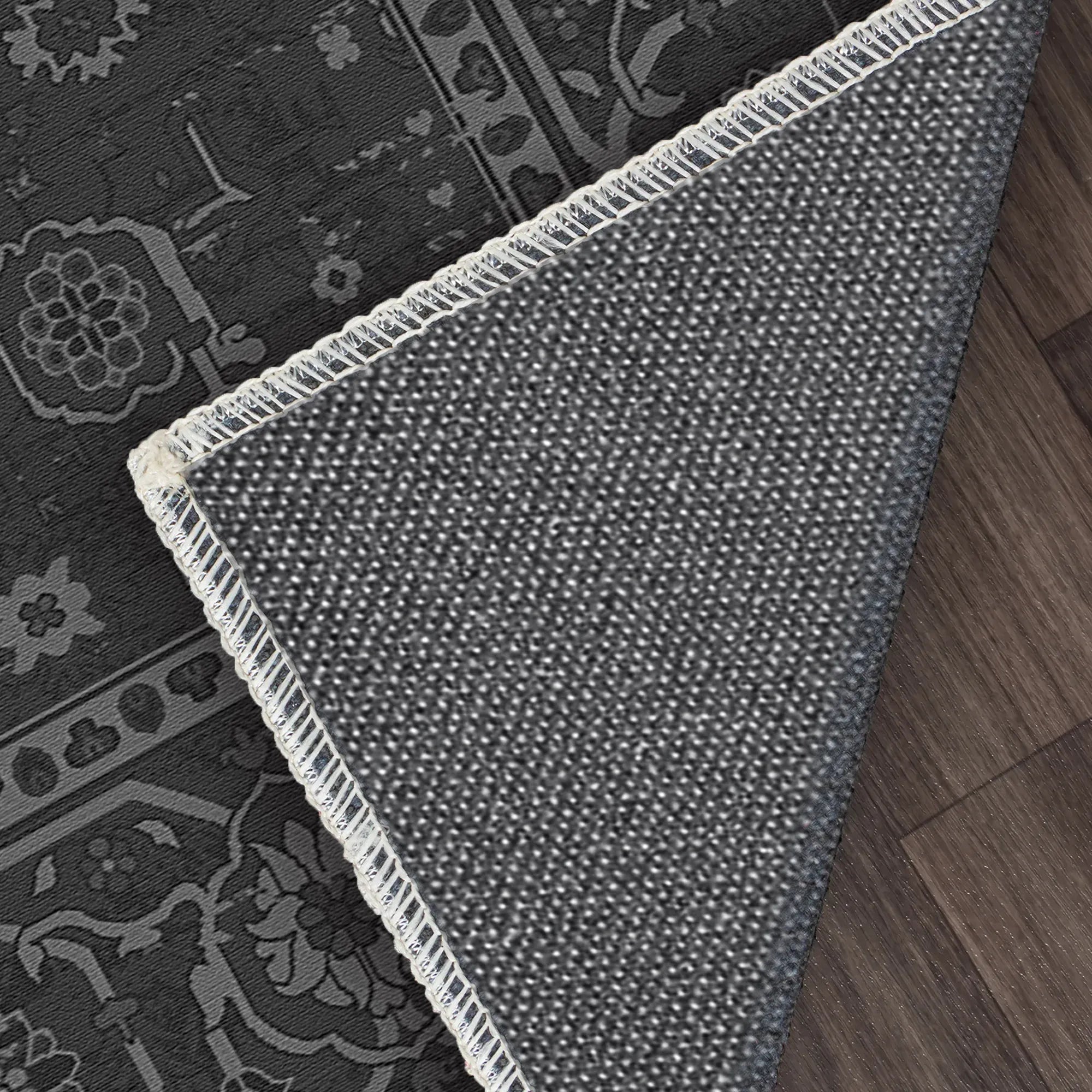 Legacy Eroded Floral Charcoal Rug