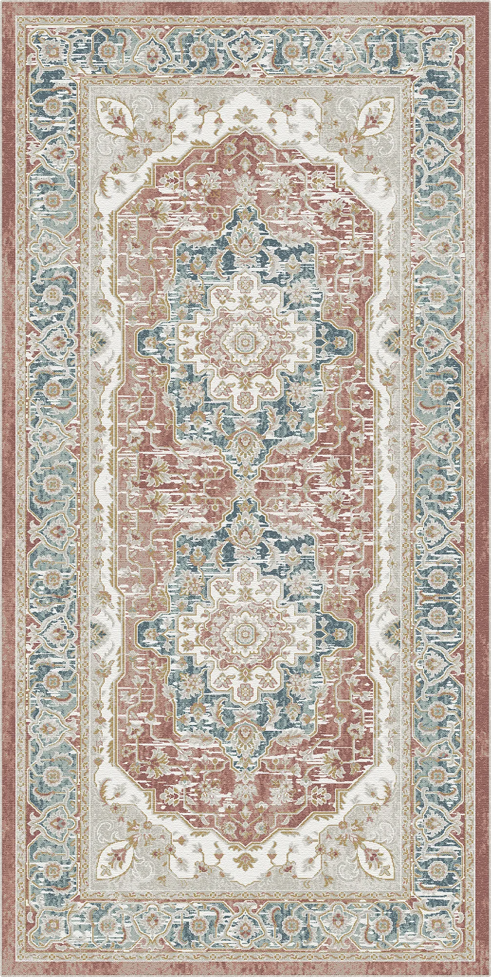Regency Ornate Medallion Rust