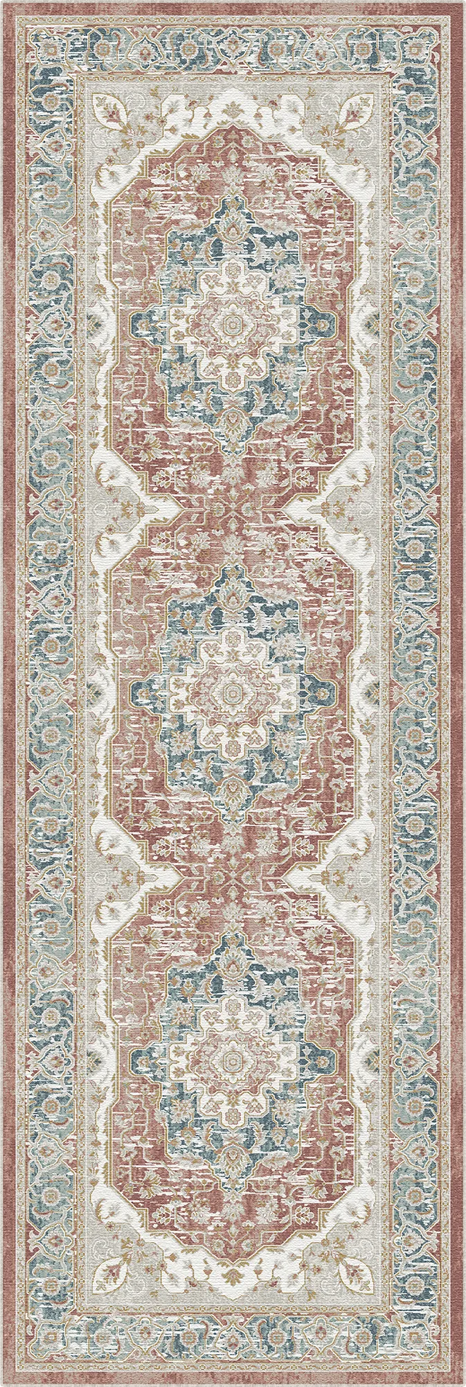 Regency Ornate Medallion Rust