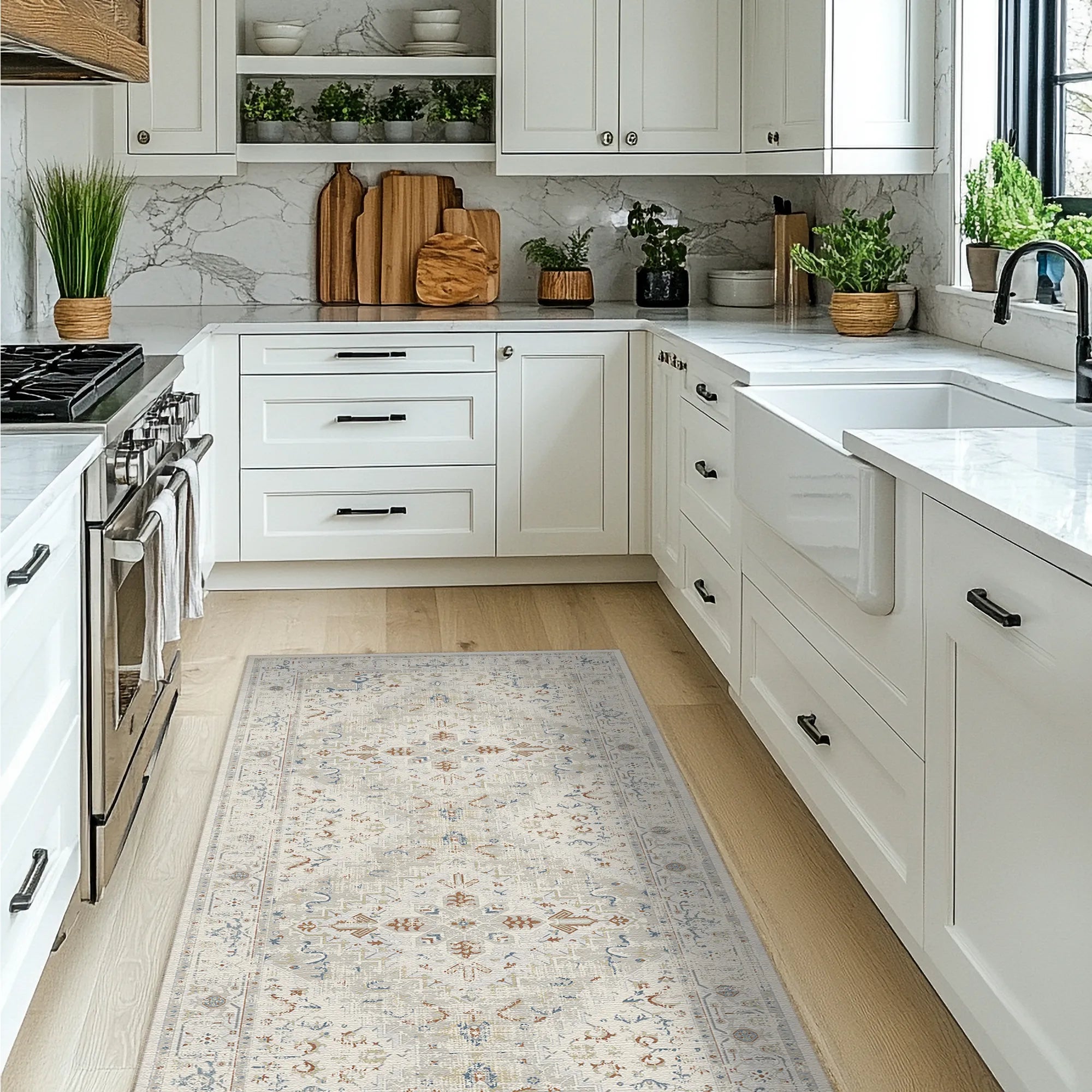 Ivory Terracotta Heritage Rug