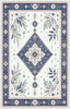 Navy Botanical Medallion Rug 
