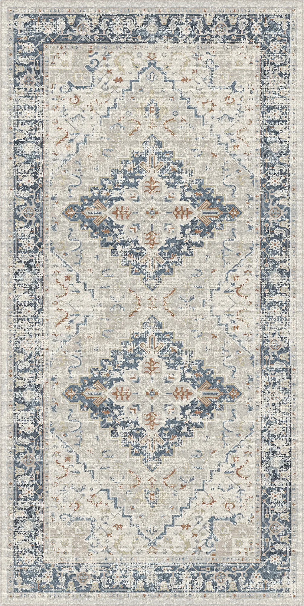 Navy Ivory Heritage Rug