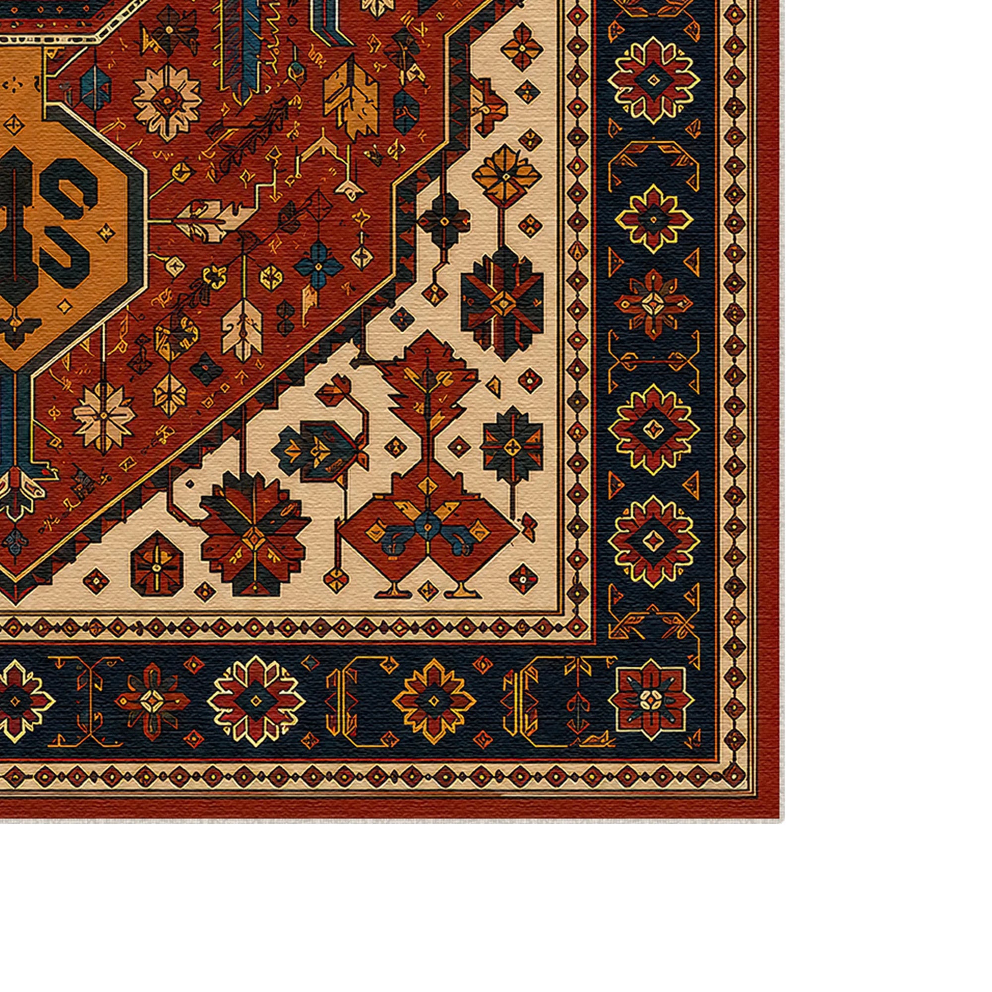Antique Anatolian Medallion | Vintage Retro Rug