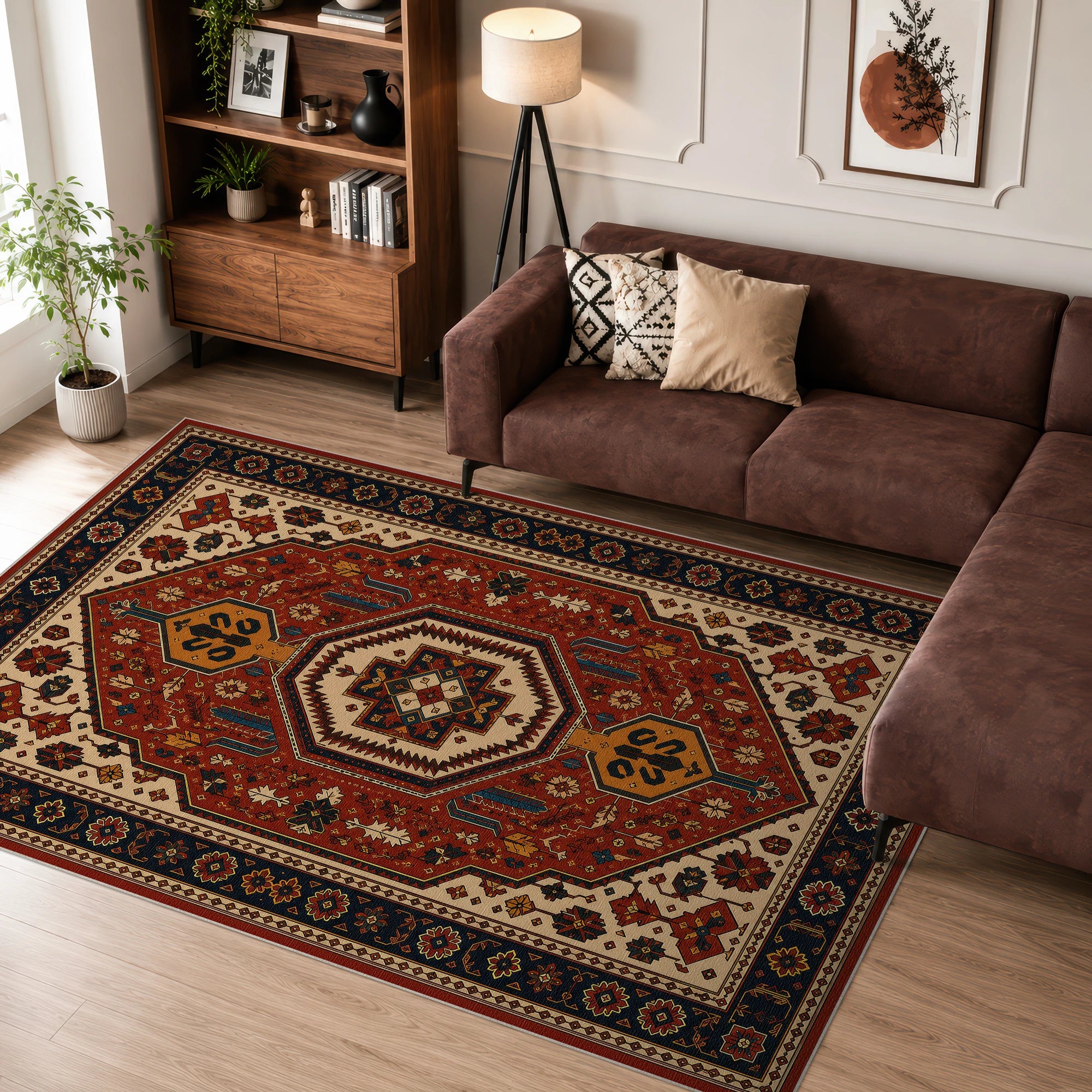 Antique Anatolian Medallion | Vintage Retro Rug