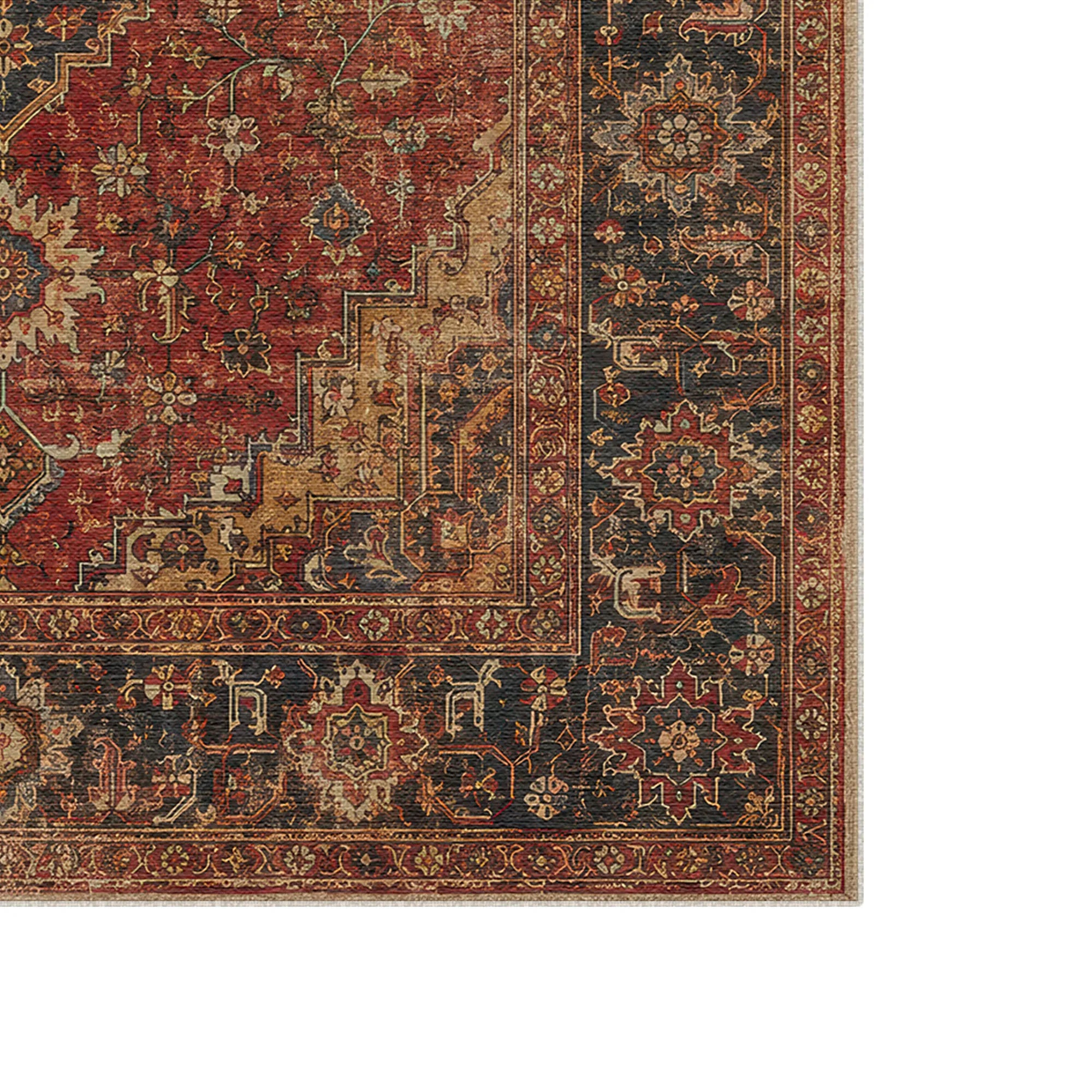Traditional Persian Medallion Vintage Rug