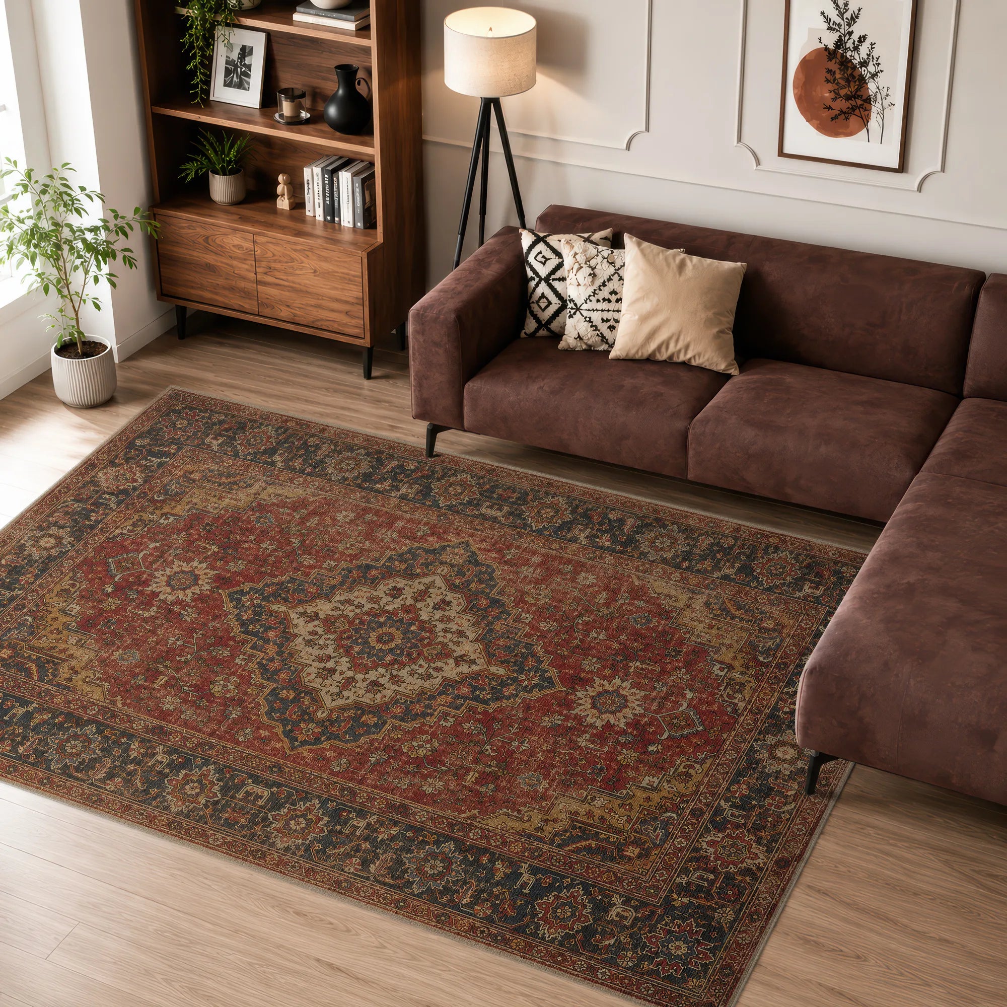 Traditional Persian Medallion Vintage Rug