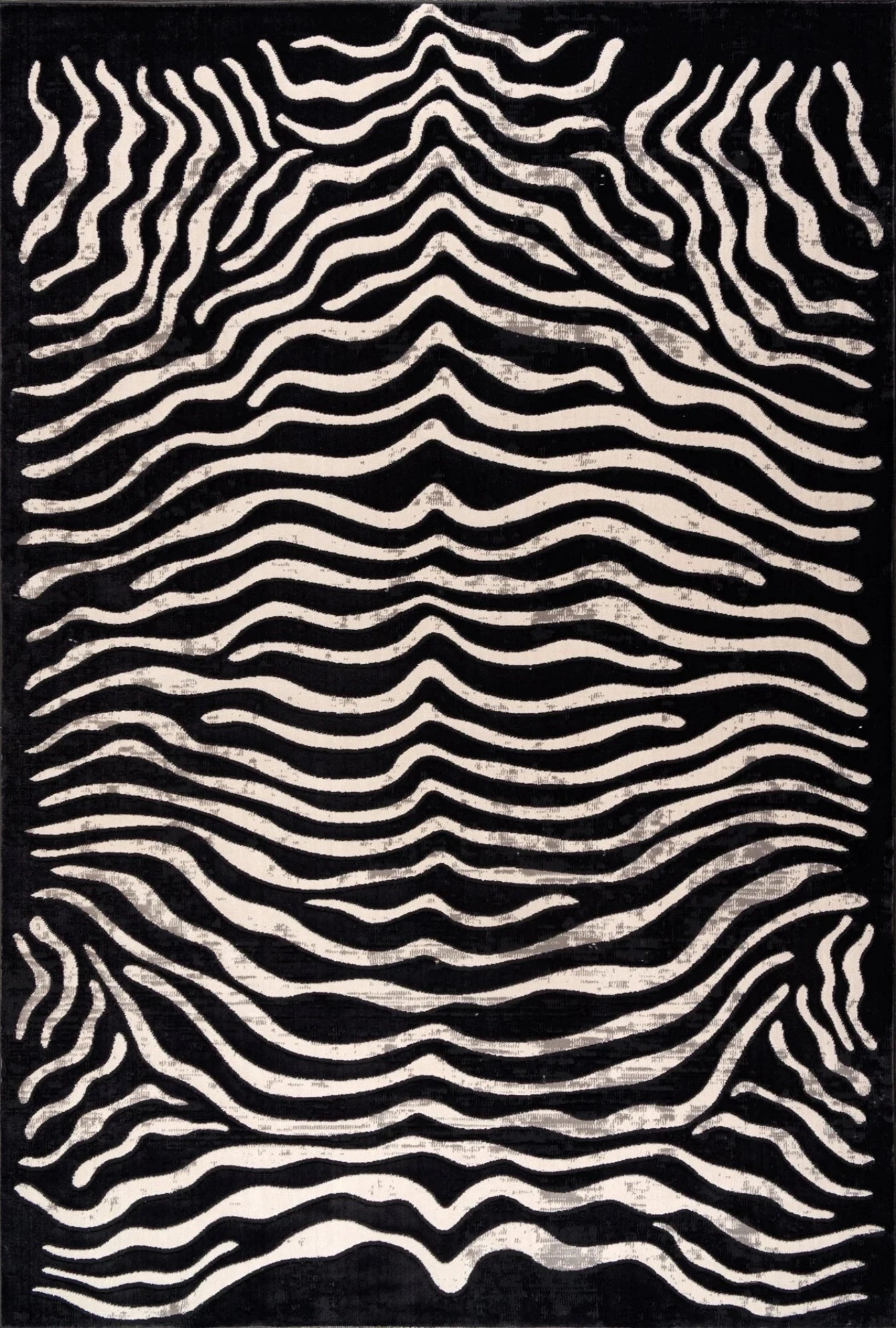 Savage Stripes Zebra Print Rug