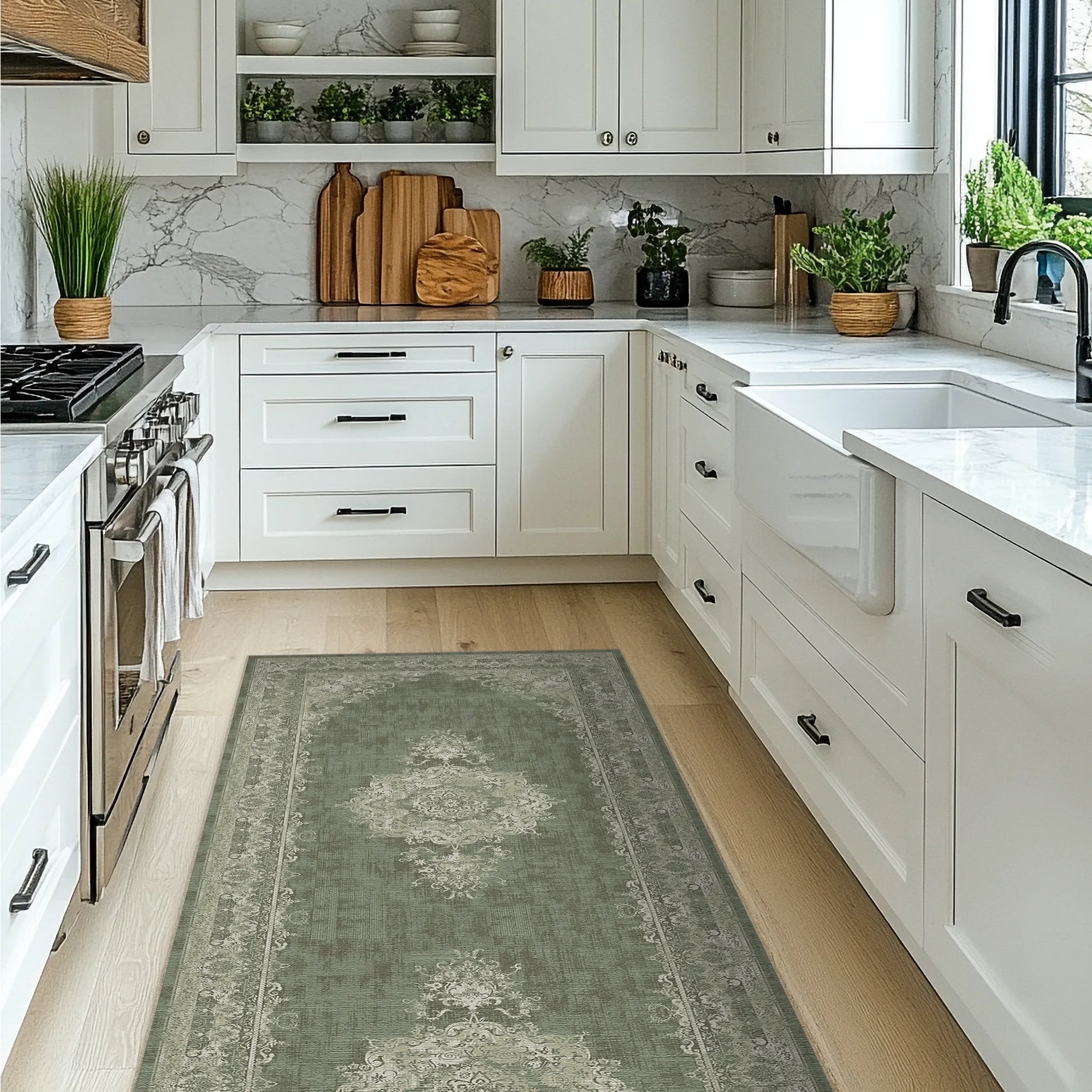 Vintage Sage Green Rug