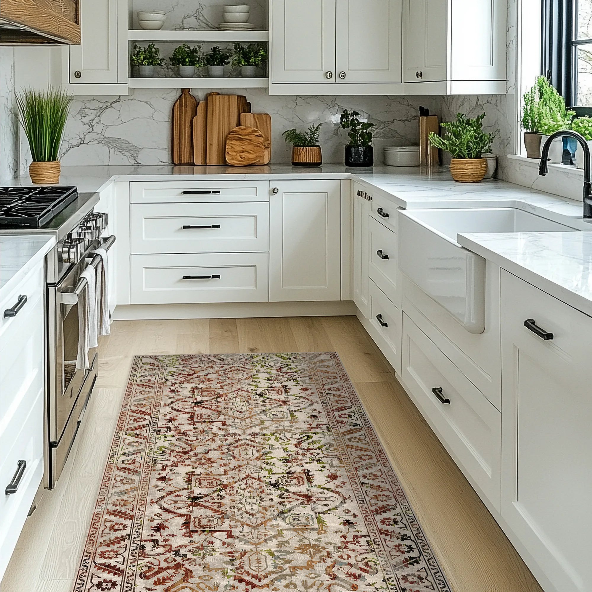 Ephesus Rust Vintage Washable Rug