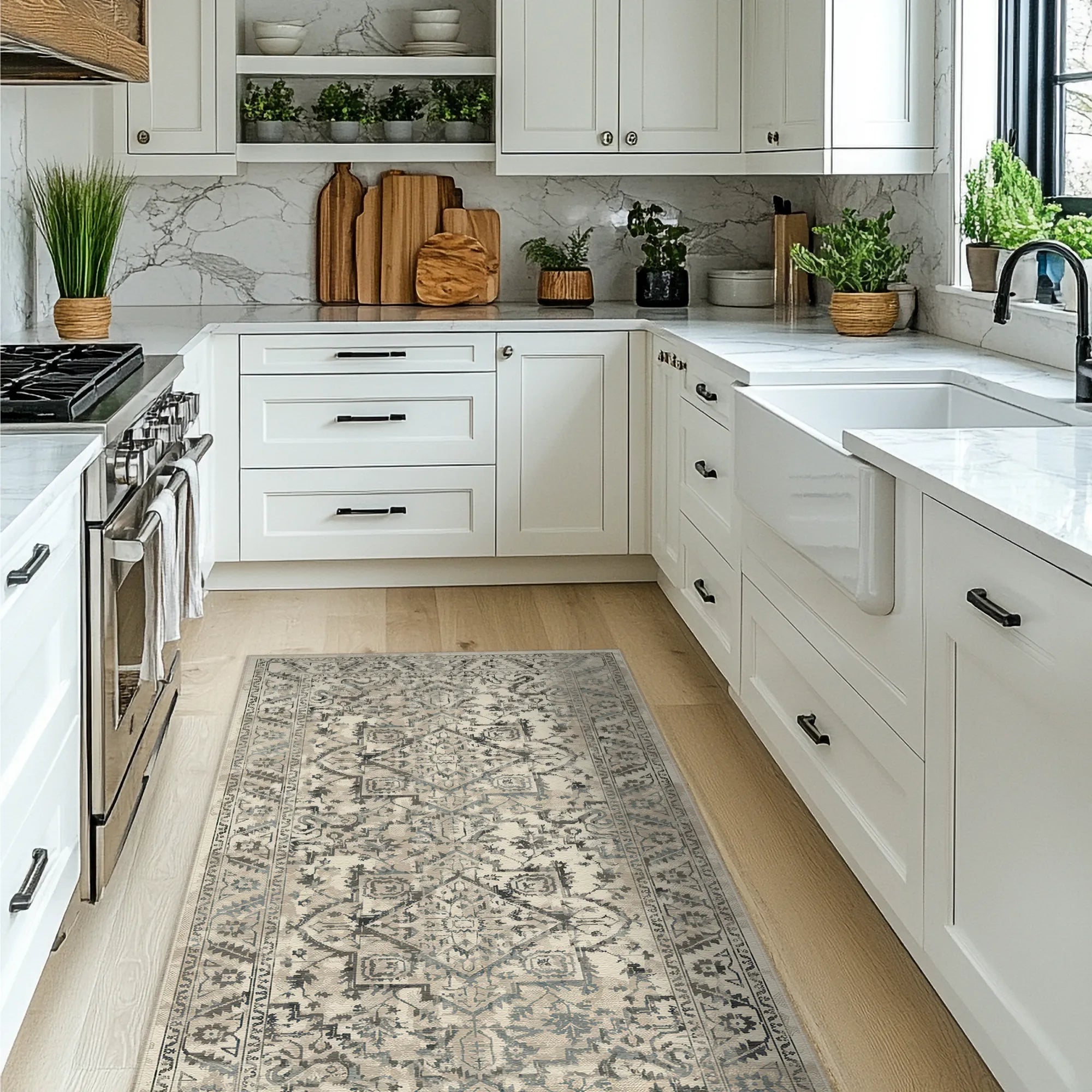 Myra Stone Vintage Washable Rug