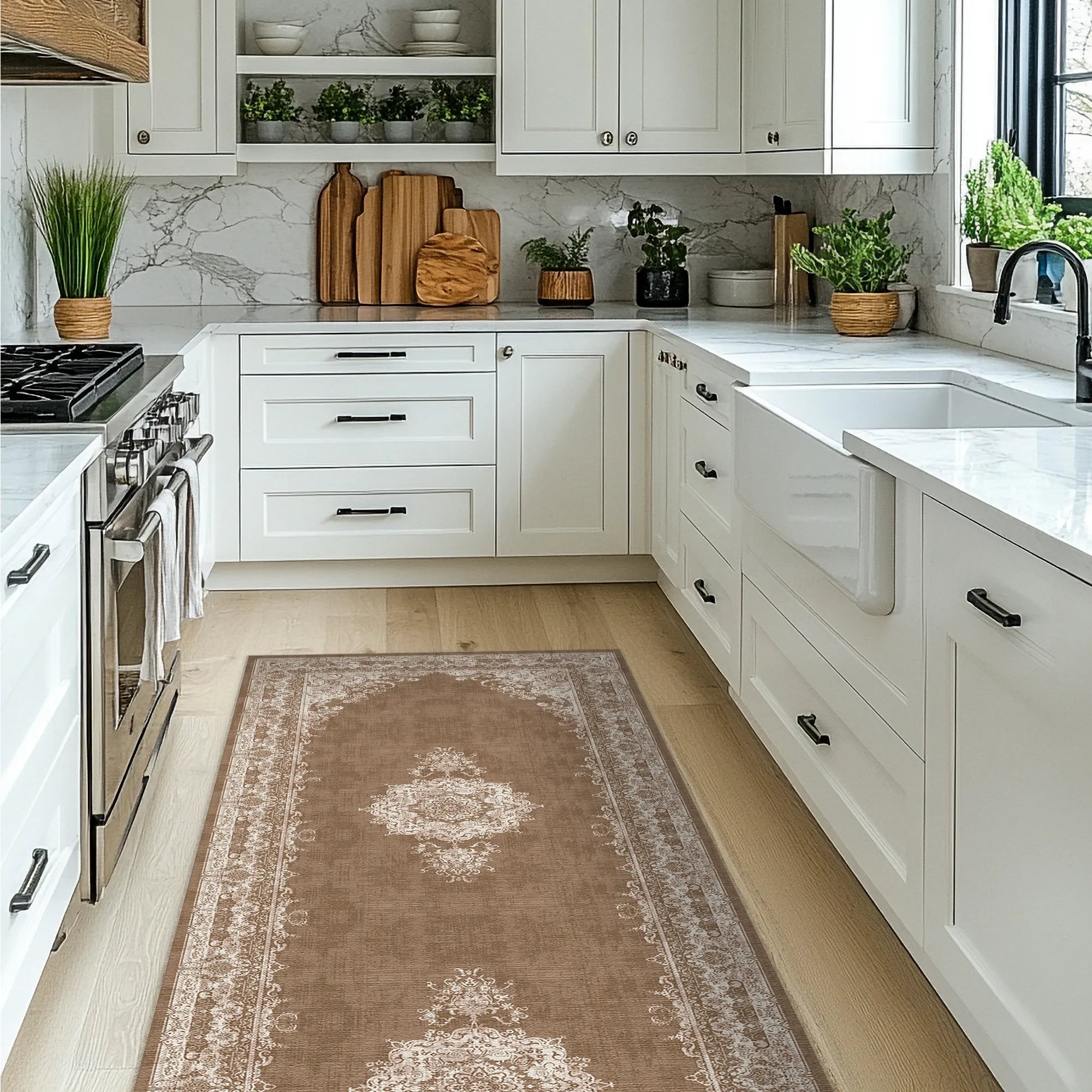 Vintage Sage Brown Rug