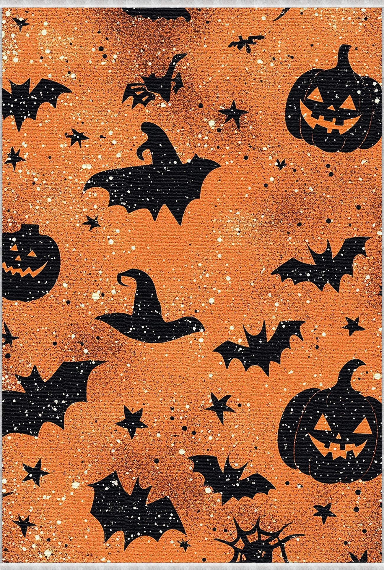 Spooky Witch Hat Pattern Rug