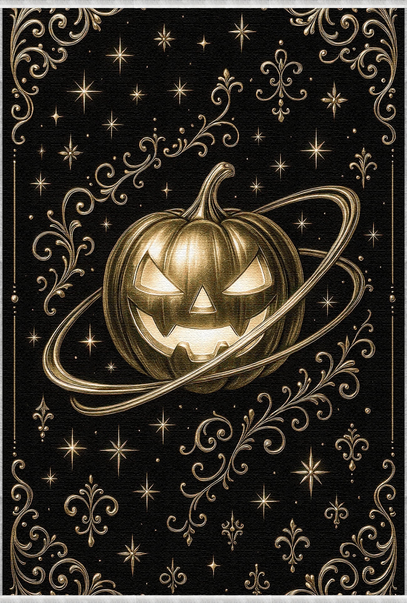 Gold Pumpkin Hallowen Rug