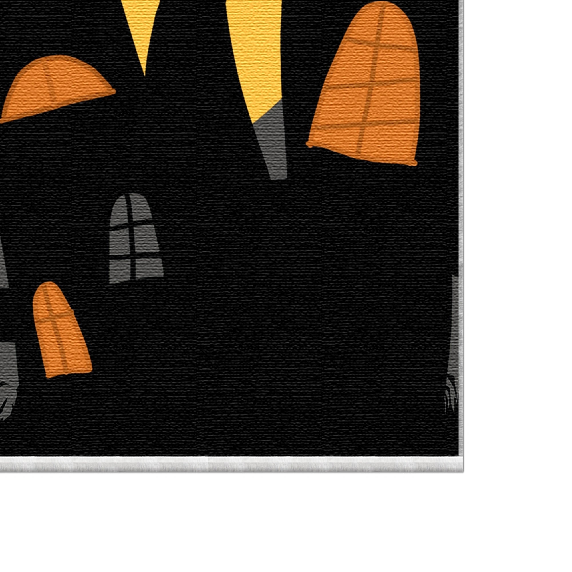 Cute Bat Pumpkin Pattern Rug