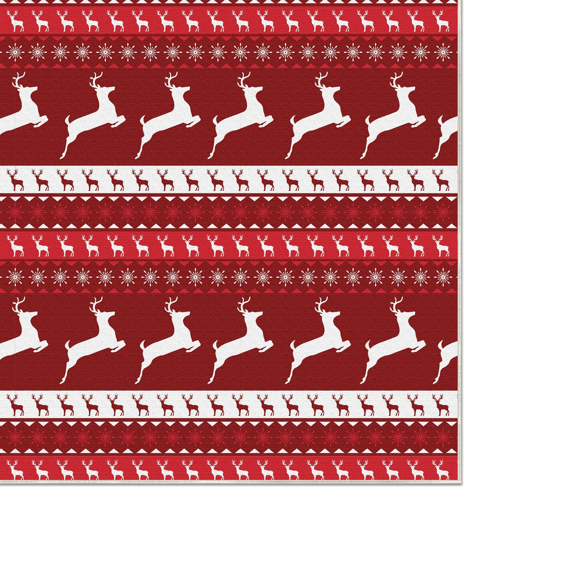 Washable Christmas Reindeer Pattern Rug