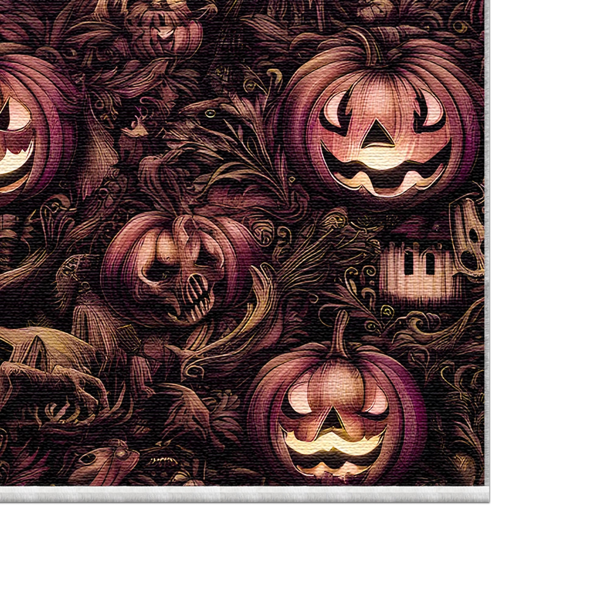 Haunted Mansion Pumpkin Orange Rug