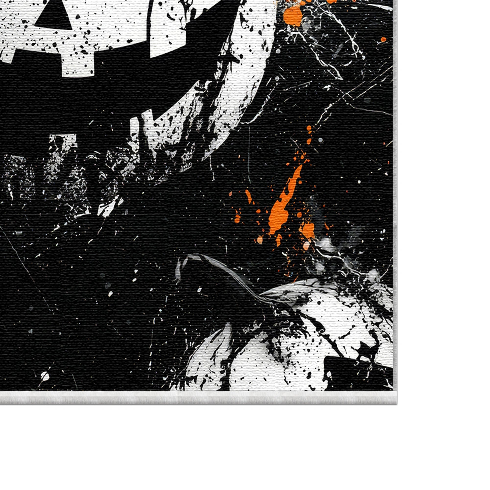Splatter Pumpkin Halloween Rug