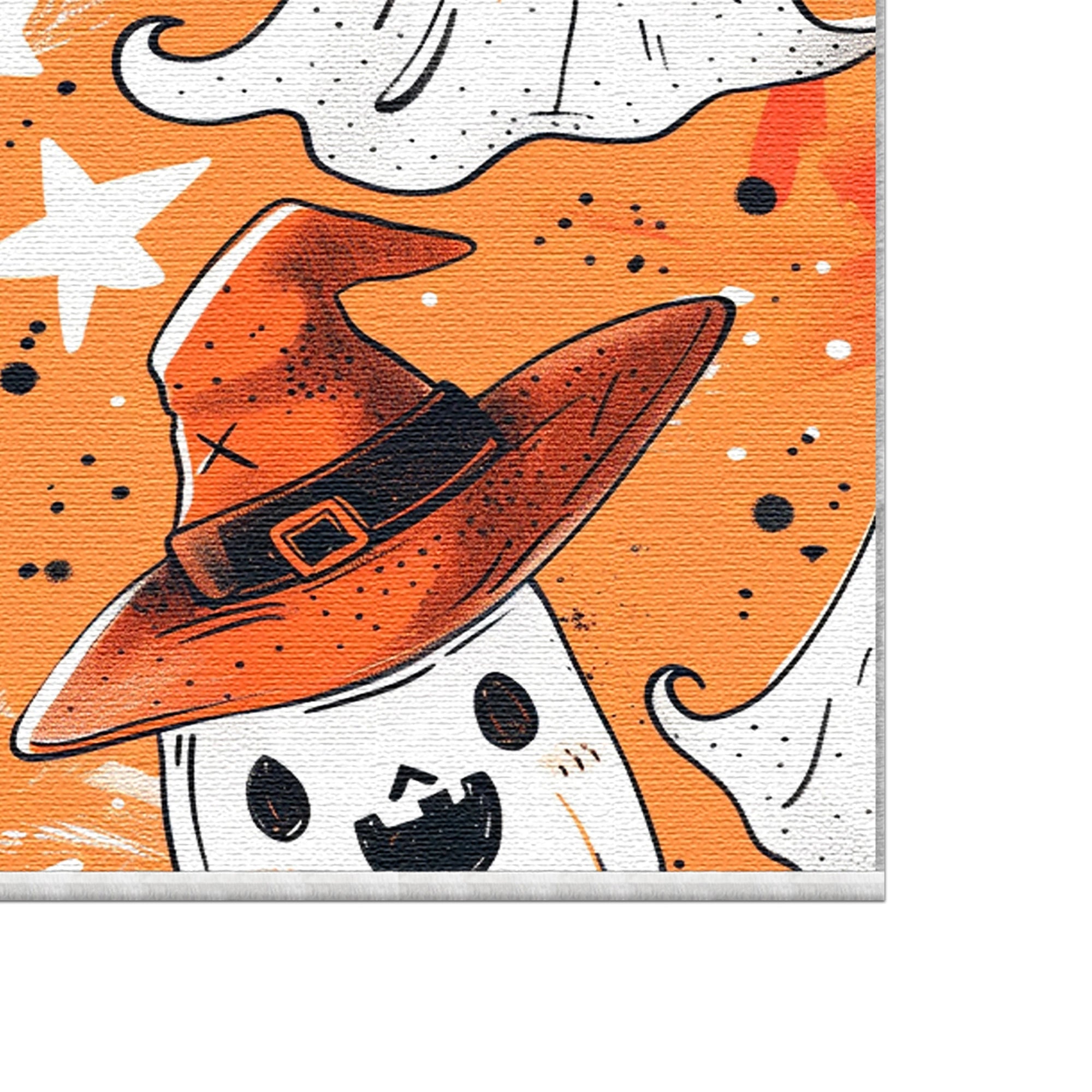 Gothic Horror Pumpkin Skull Rug