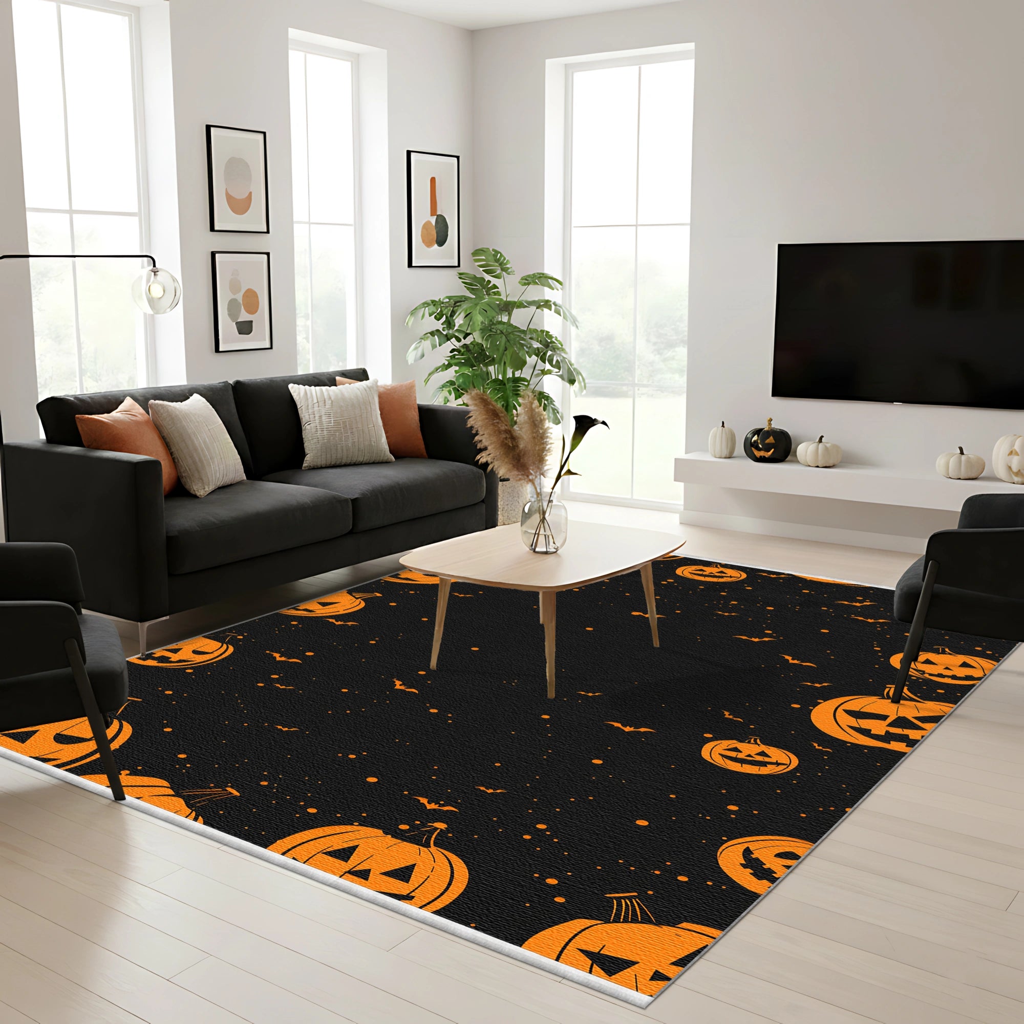Spooky Halloween Pumpkin Carpet