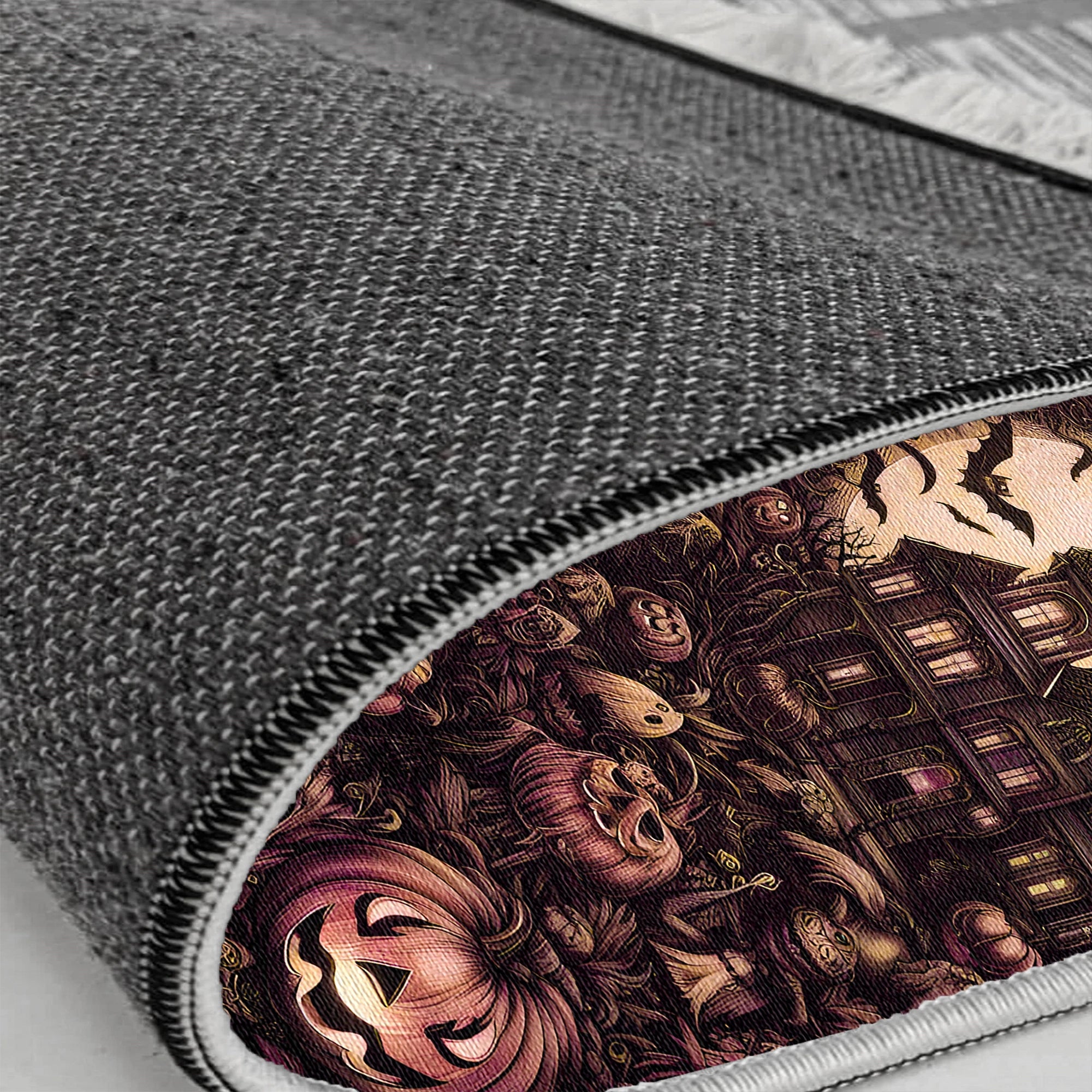 Haunted Mansion Pumpkin Orange Rug